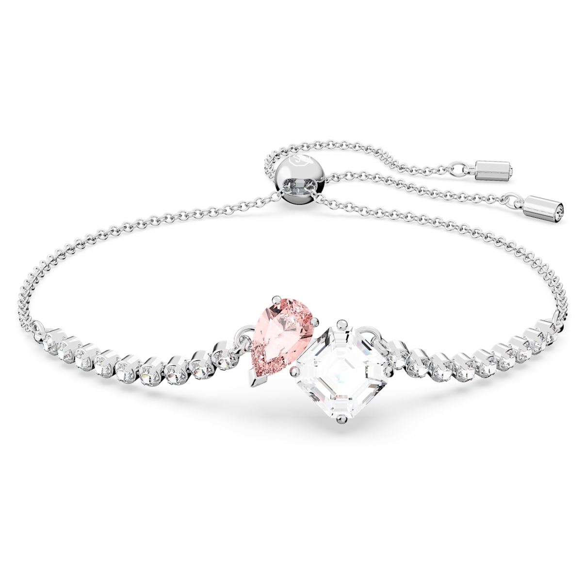 

Swarovski Attract Soul bracelet, Pink, Rhodium plated