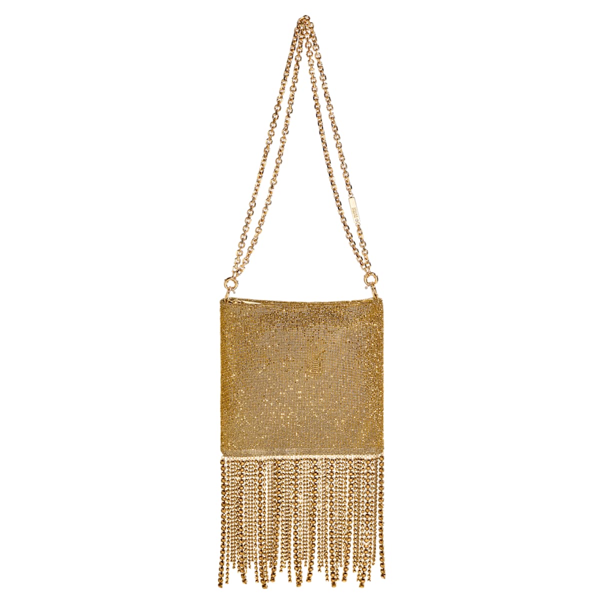 Click to view product details and reviews for Fringe Benefit Bag Gold Tone.