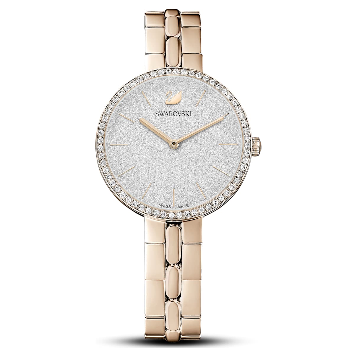 

Swarovski Cosmopolitan watch, Swiss Made, Metal bracelet, Gold tone, Champagne gold-tone finish