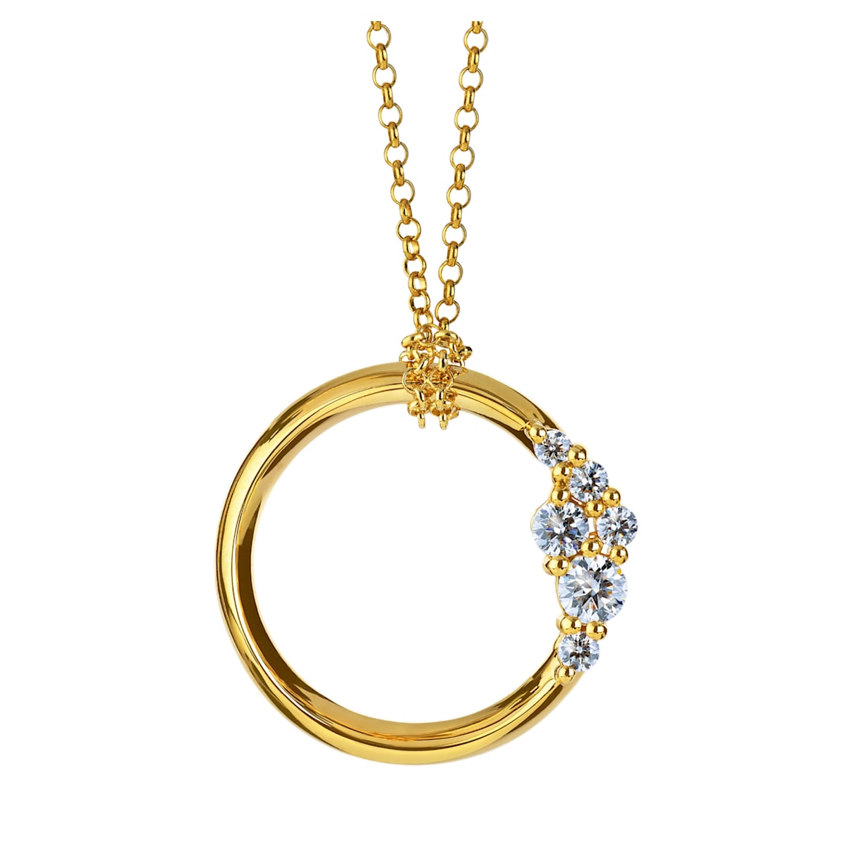 Click to view product details and reviews for Glacial Medium Necklace Swarovski Created Diamonds 18k Yellow Gold.