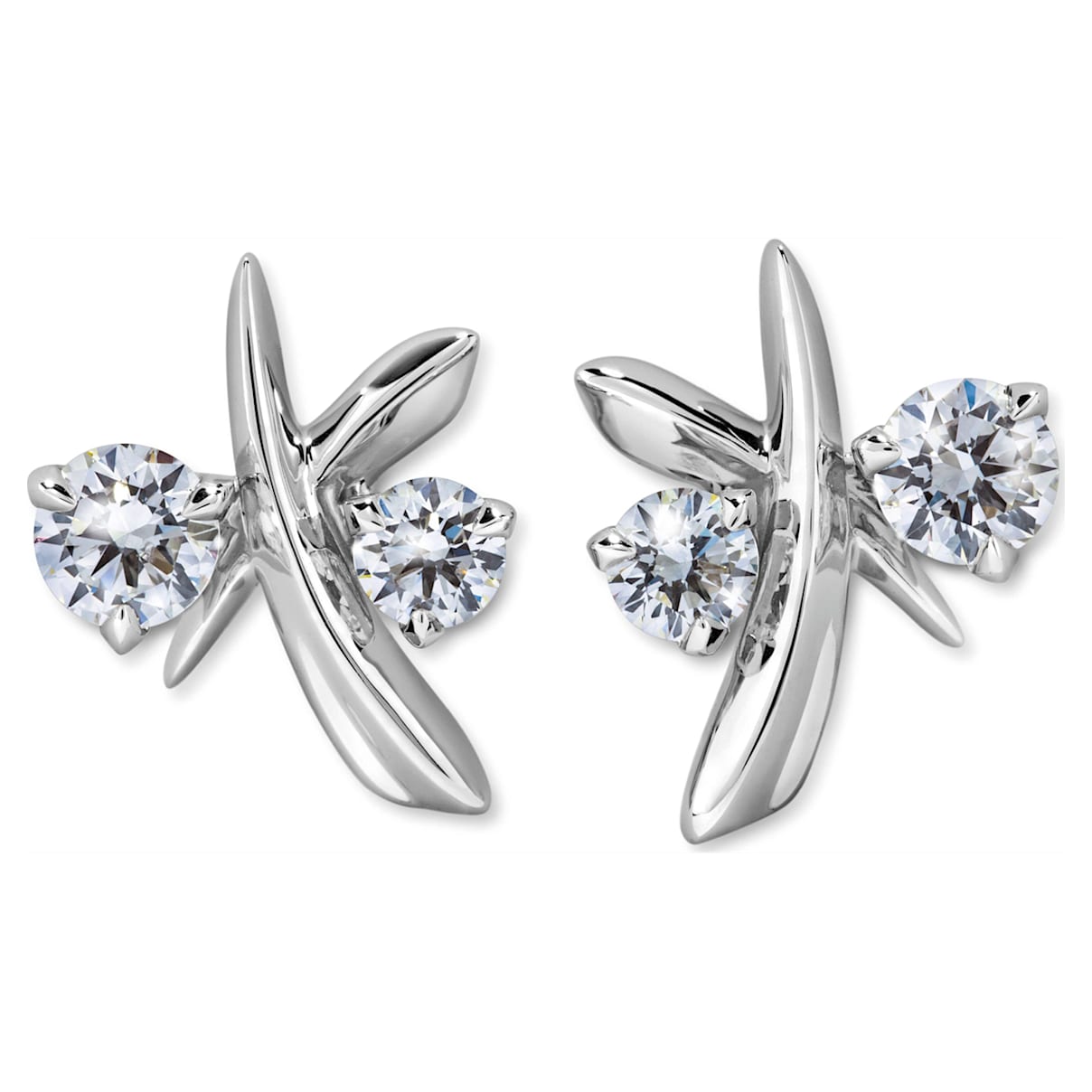 Click to view product details and reviews for Encounter Stud Earrings Swarovski Created Diamonds 18k White Gold.