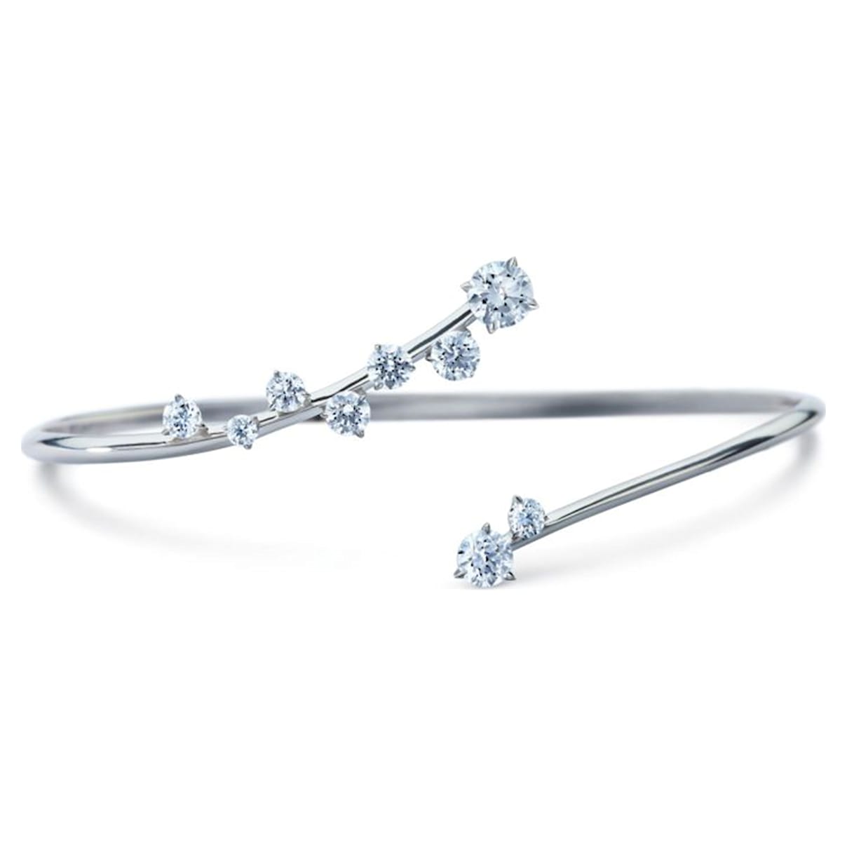 Click to view product details and reviews for Signature Cuff Swarovski Created Diamonds 18k White Gold.