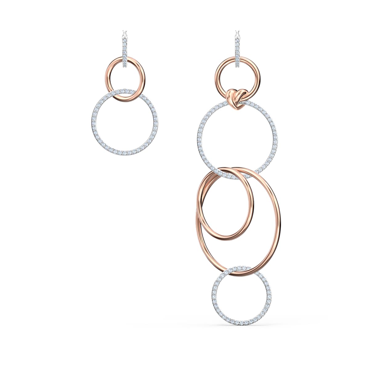 Click to view product details and reviews for Lifelong Heart Pierced Earrings White Mixed Metal Finish.