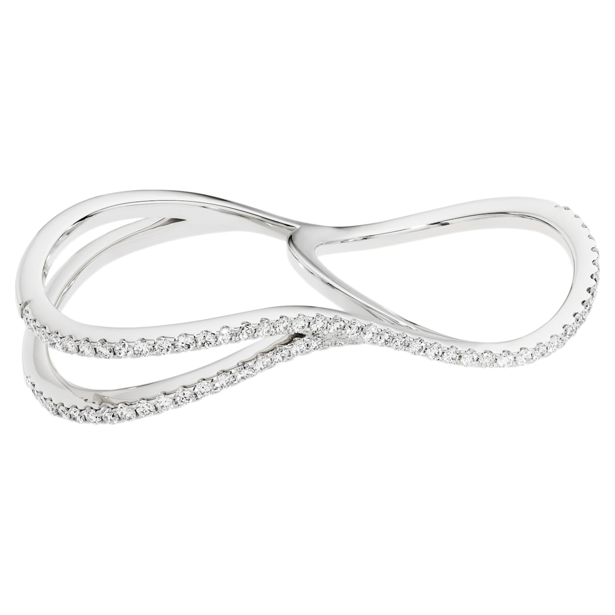 Click to view product details and reviews for Arc En Ciel Double Ring 18k White Gold Size 52.