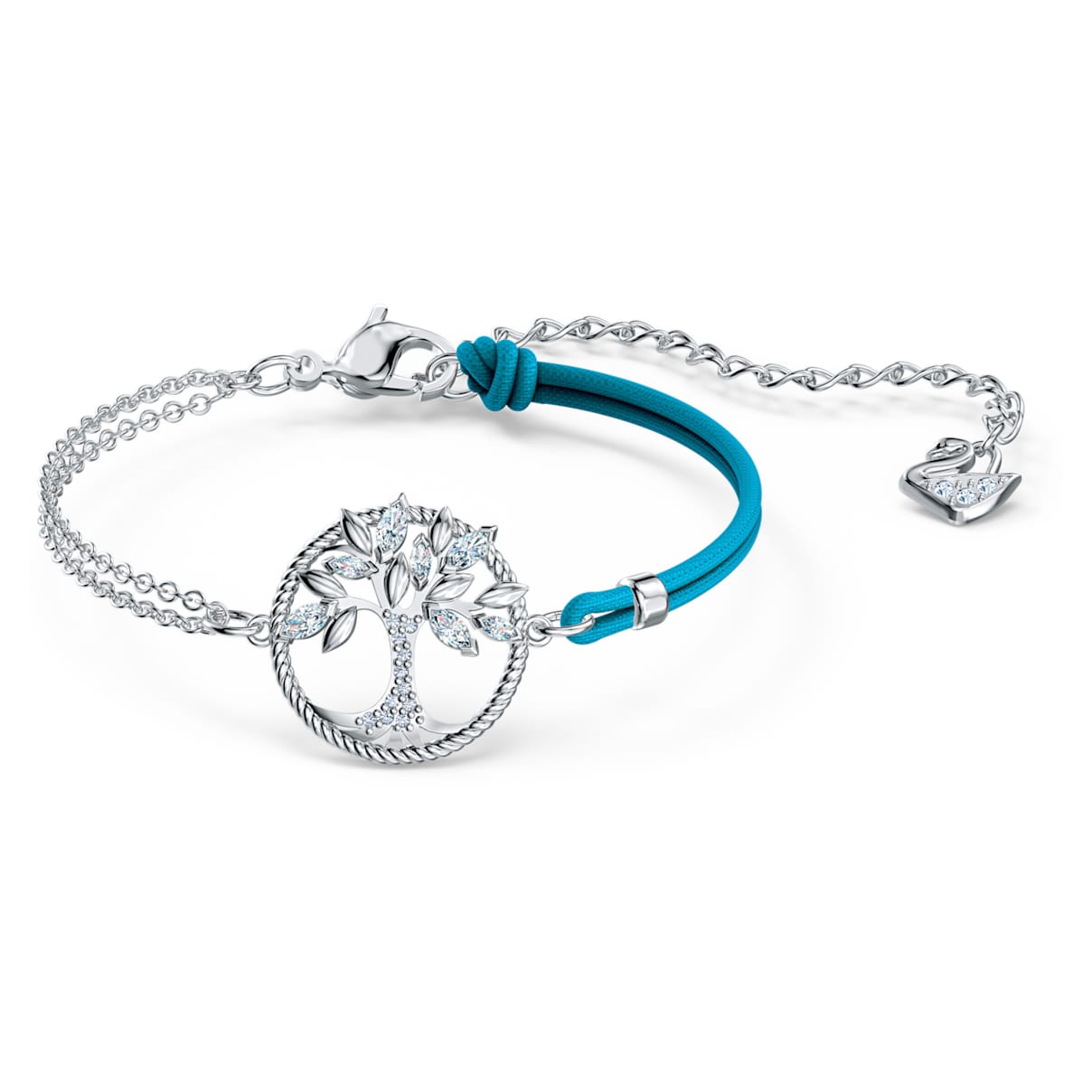 

Swarovski Symbolic bracelet, Tree of life, Blue, Rhodium plated