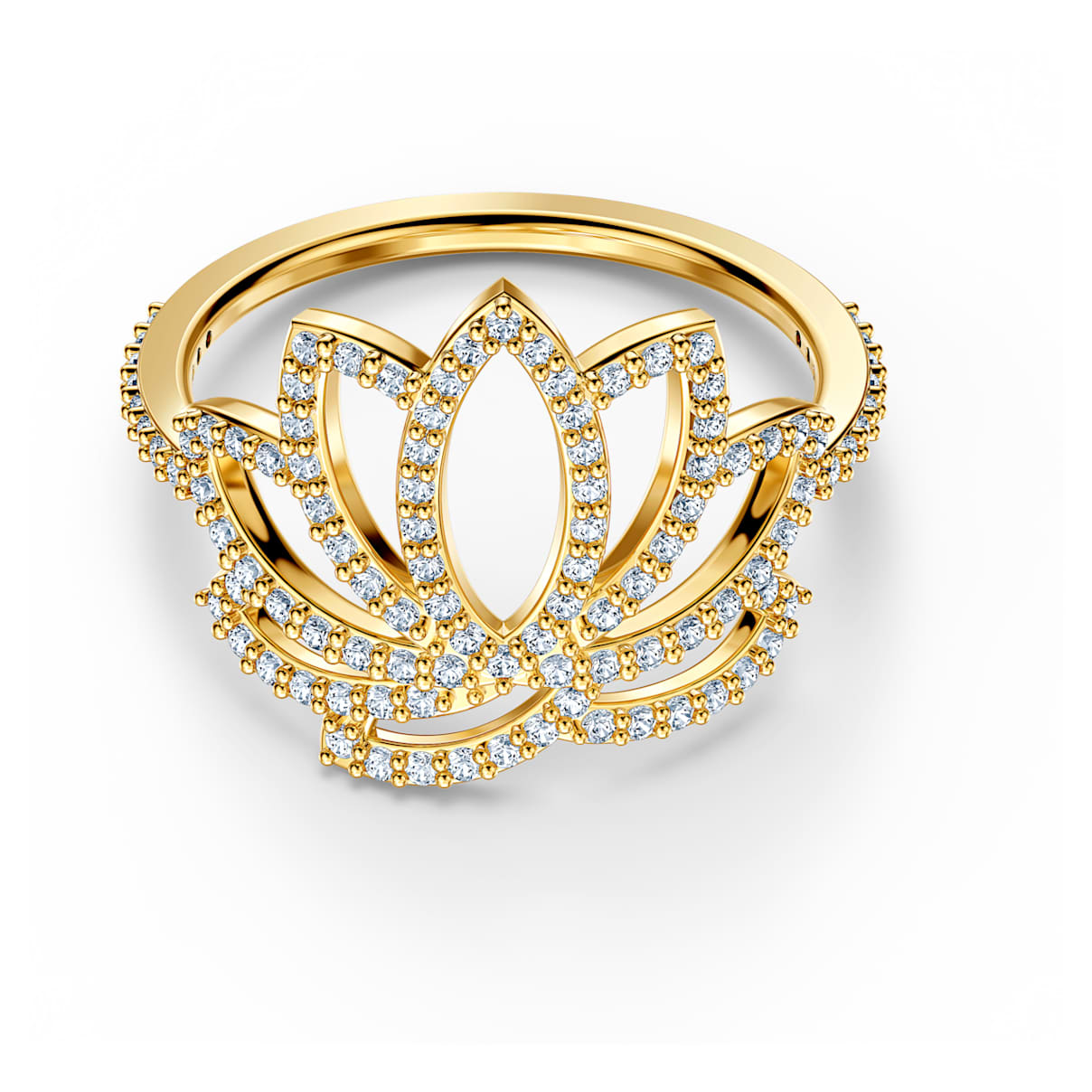 Click to view product details and reviews for Swarovski Symbolic Lotus Ring White Gold Tone Plated.