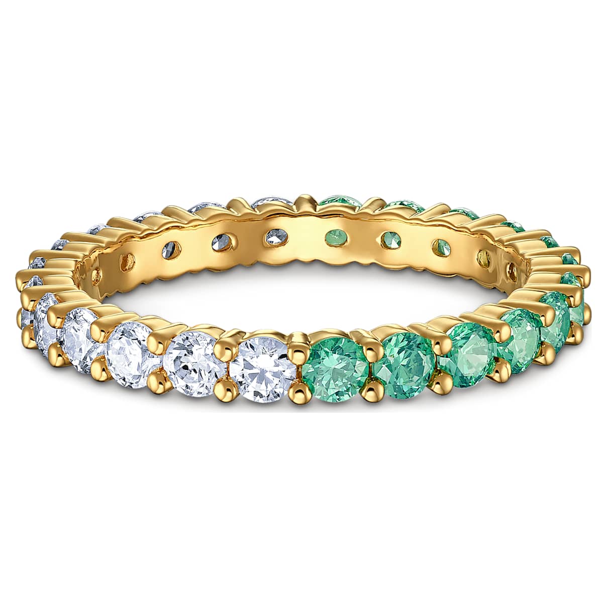 

Vittore Half ring, Round cut, Green, Gold-tone plated