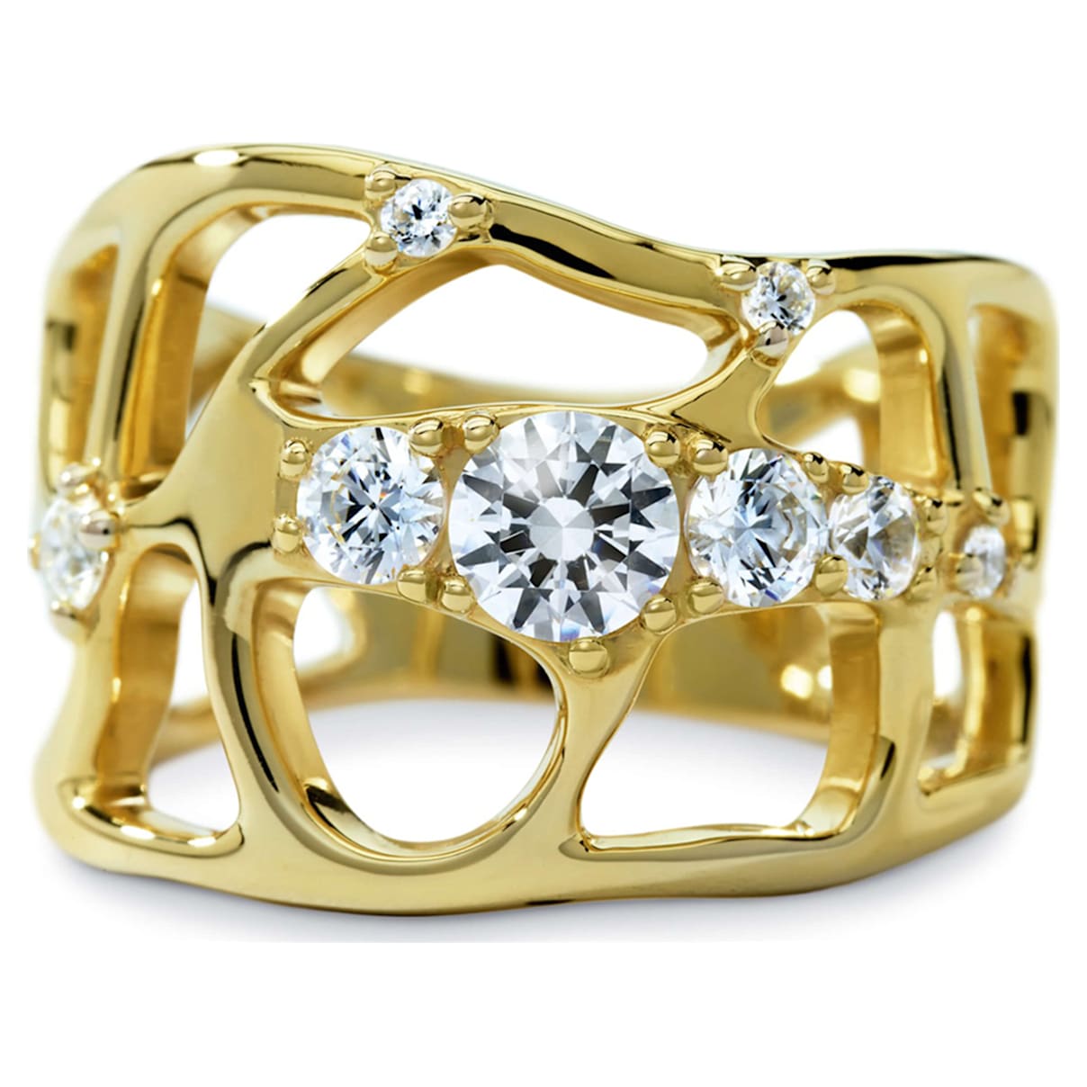 Click to view product details and reviews for Lace Ring Swarovski Created Diamonds 18k Yellow Gold Size 55.