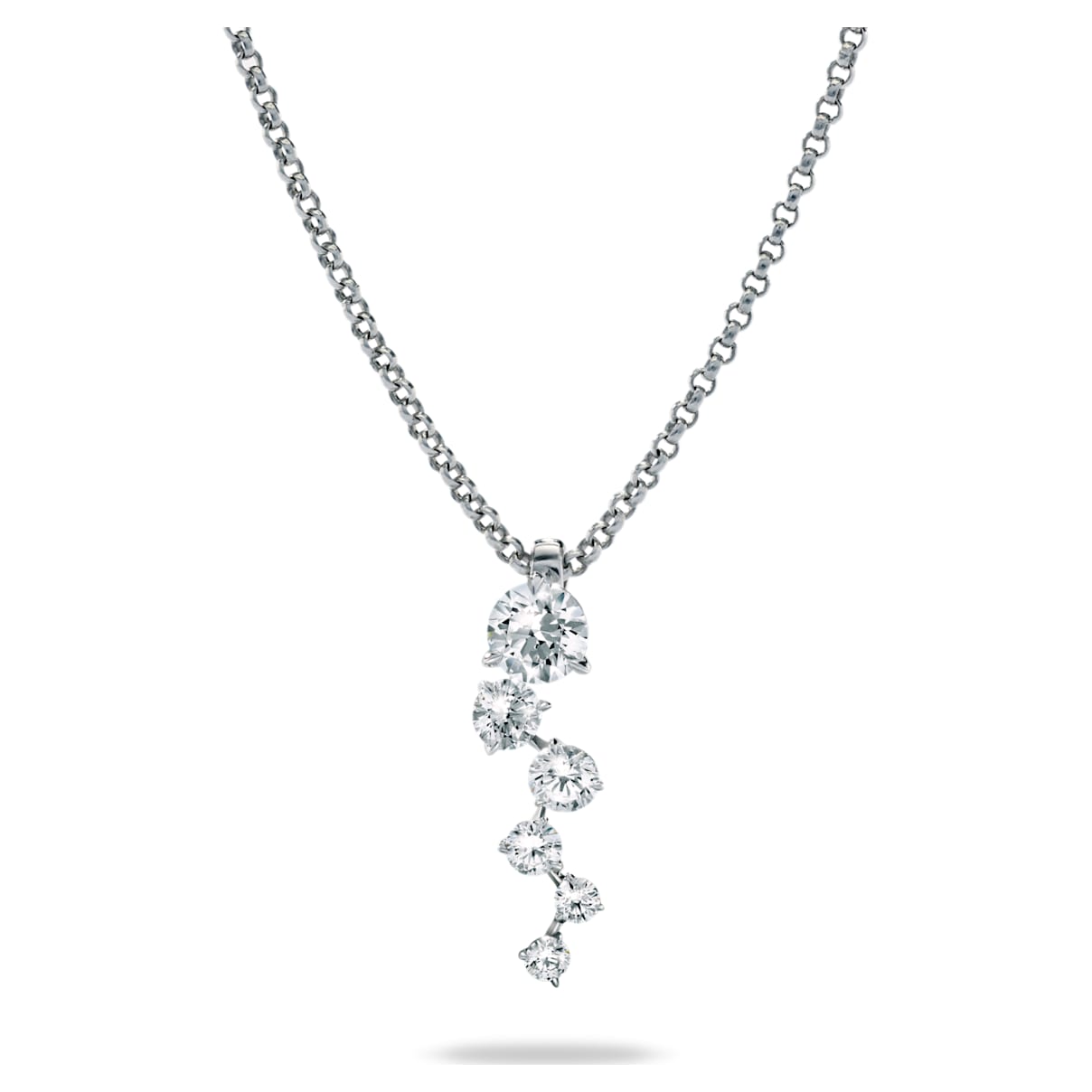 Click to view product details and reviews for Signature Small Necklace Swarovski Created Diamonds 18k White Gold.