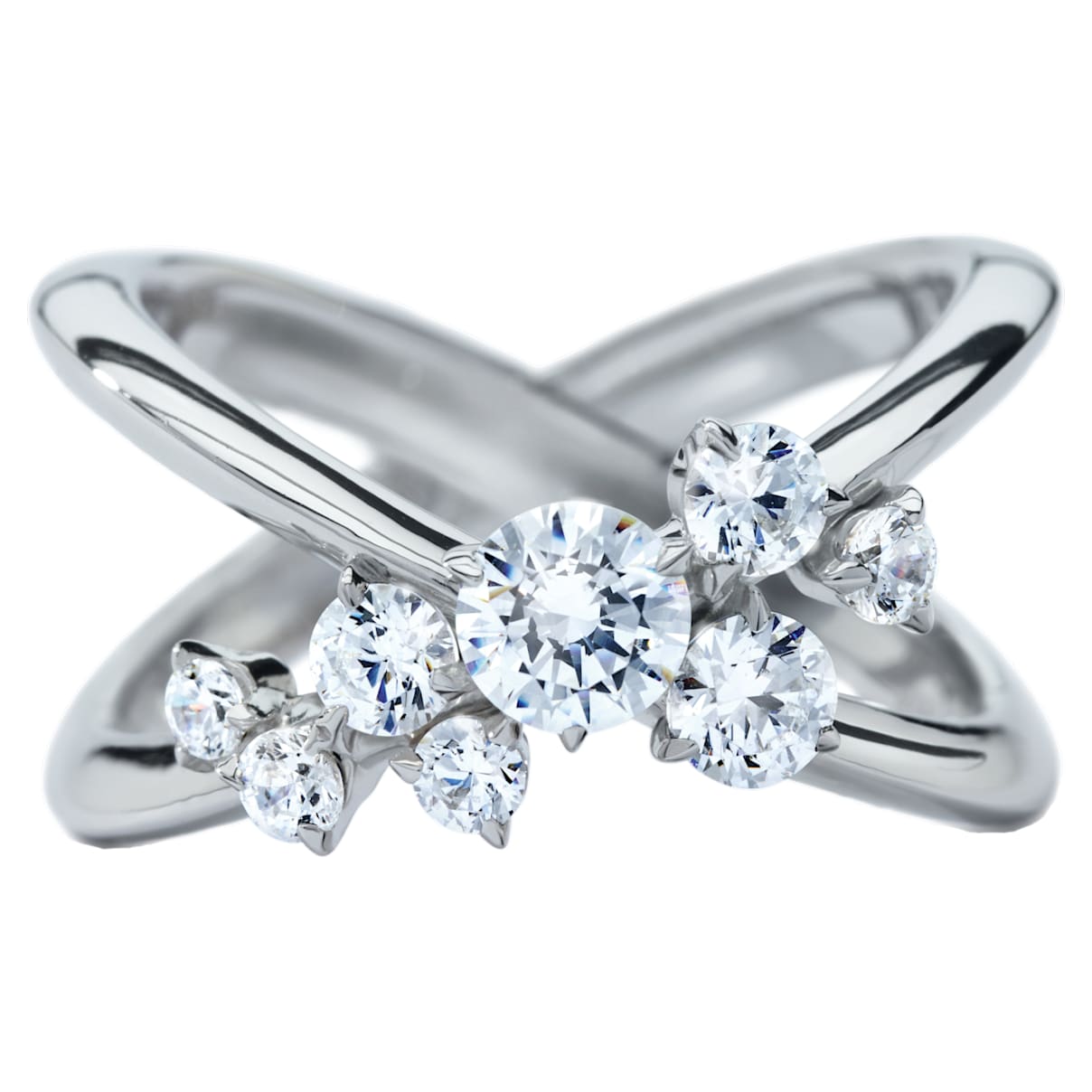 Click to view product details and reviews for Encounter Ring Swarovski Created Diamonds 18k White Gold Size 55.