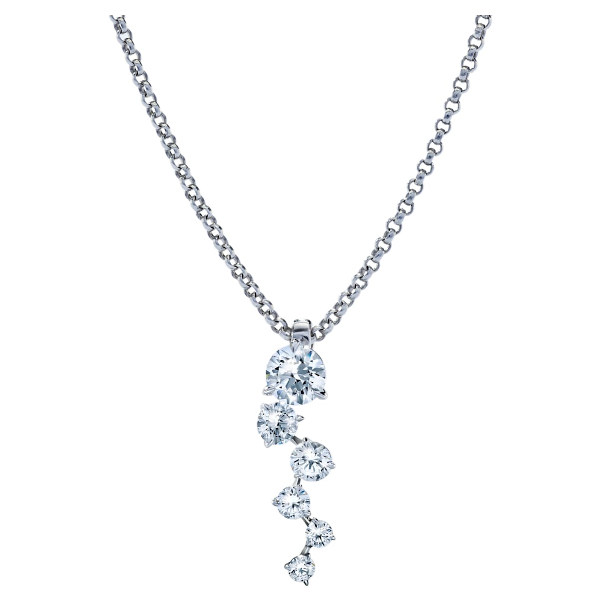 Click to view product details and reviews for Signature Necklace Swarovski Created Diamonds 18k White Gold.