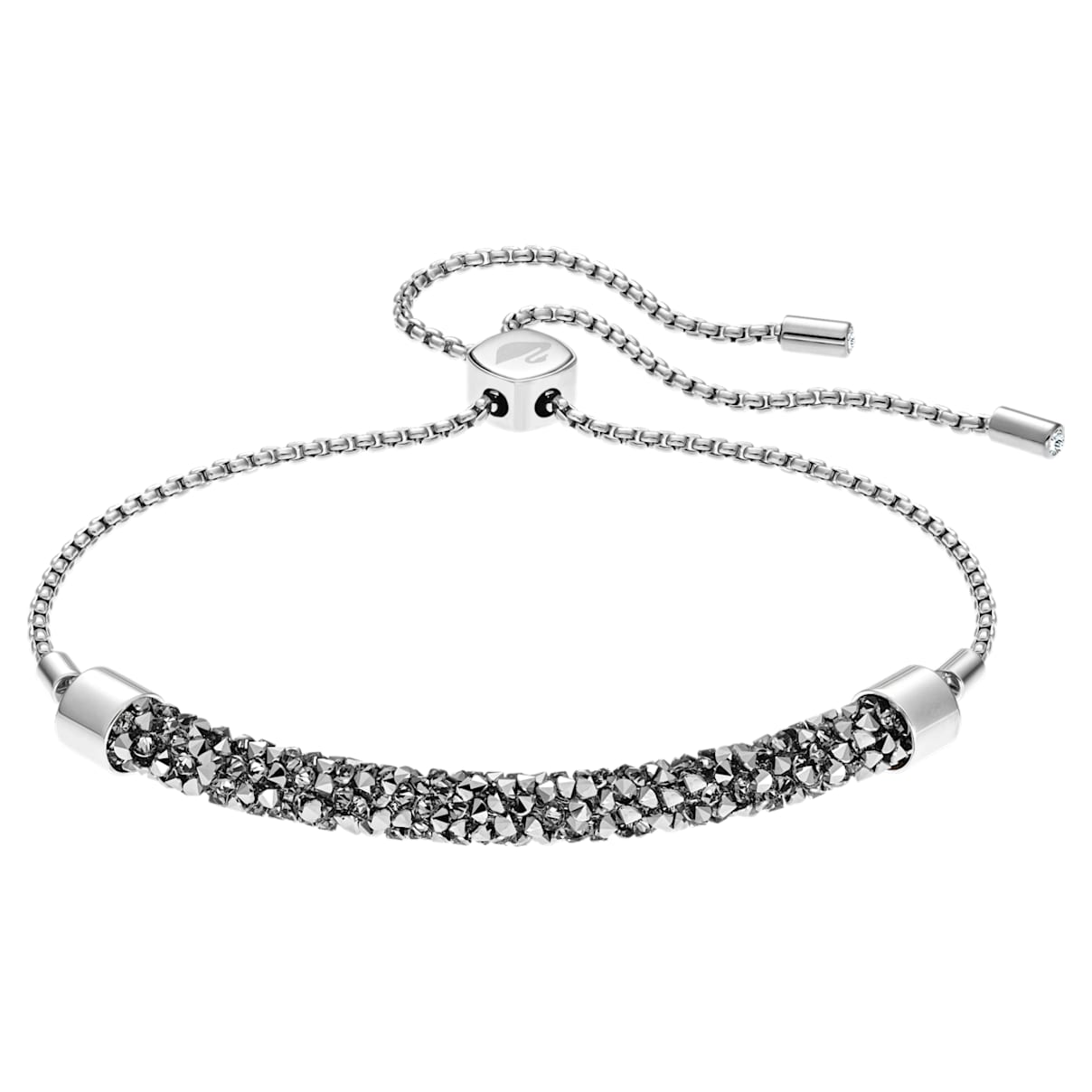 Swarovski Long Beach bracelet, Gray, Stainless steel