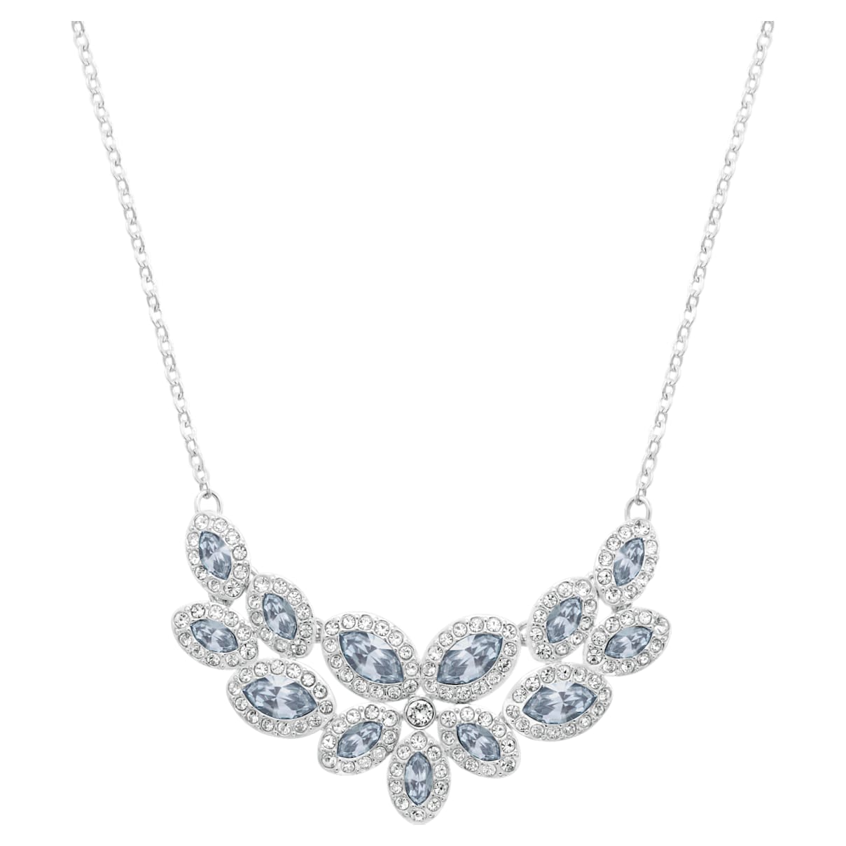 

Baron necklace, Leaf, Gray, Rhodium plated