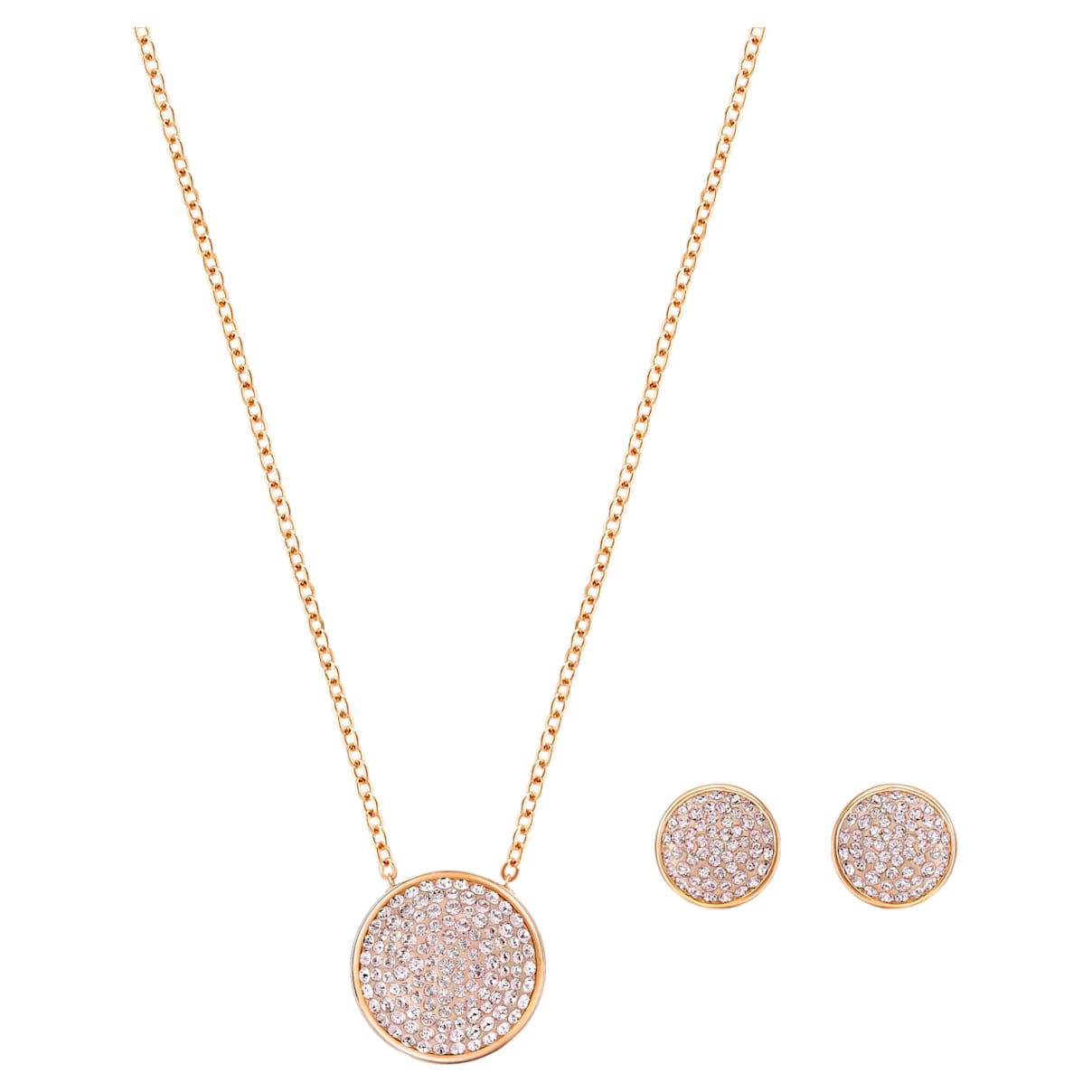 Swarovski Fun set, Pink, Rose gold-tone plated
