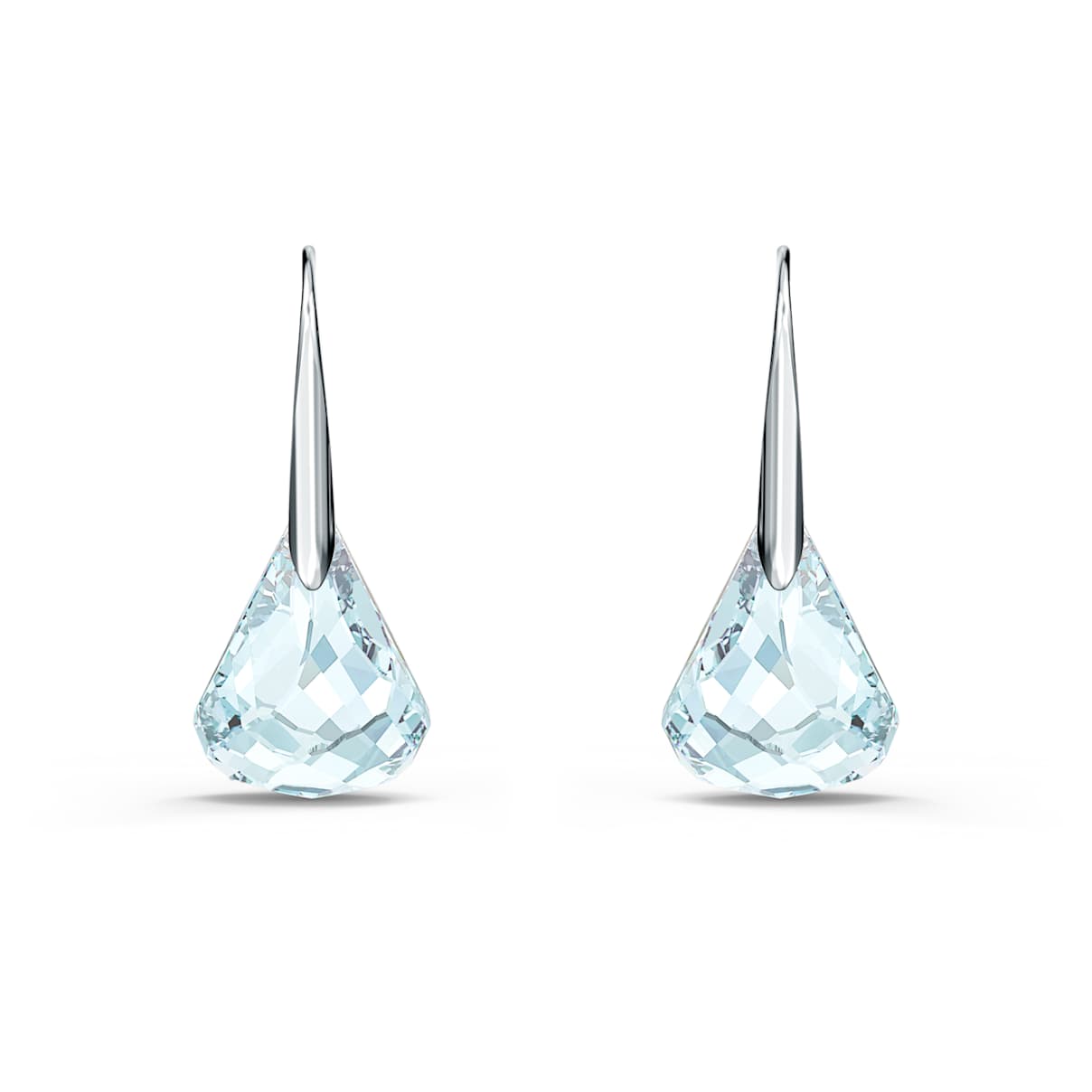 Click to view product details and reviews for Spirit Pierced Earrings Aqua Rhodium Plated.