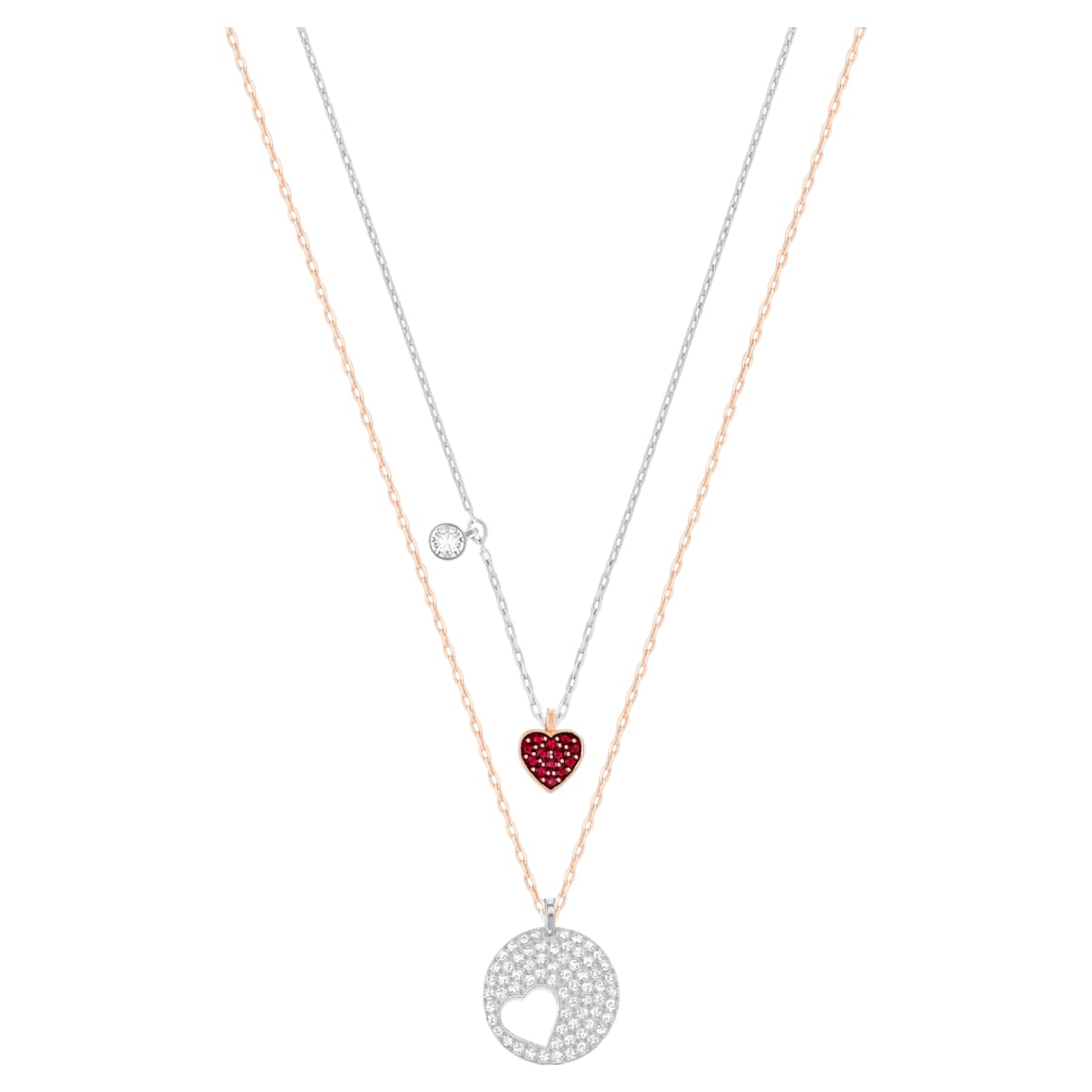 

Crystal Wishes pendant, Set (2), Heart, Red, Mixed metal finish