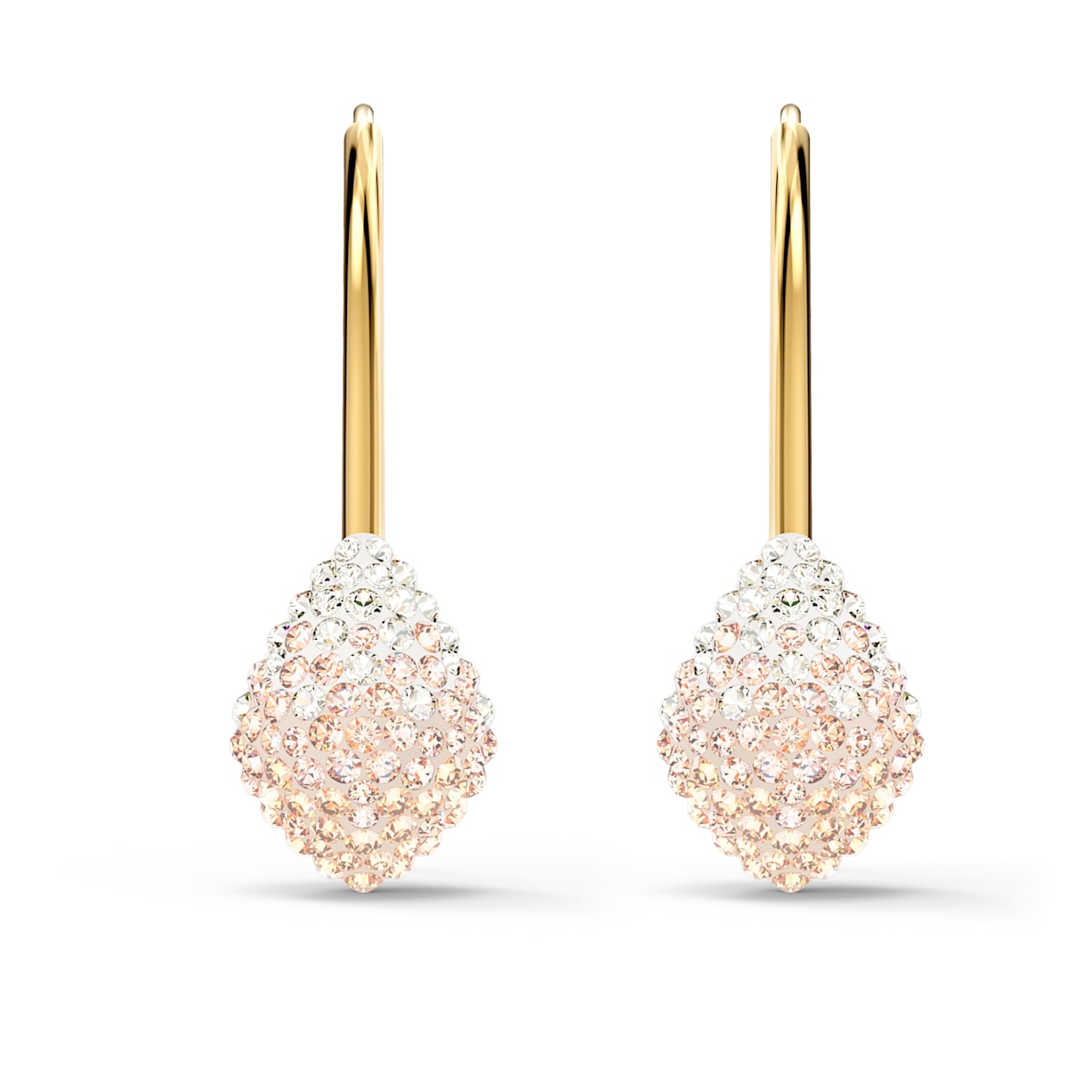 

Swarovski Fun drop earrings, Pink, Gold-tone plated