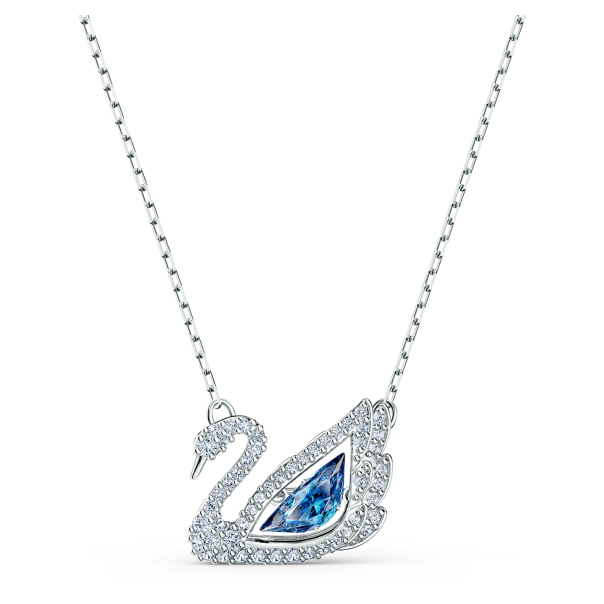 Shop Swarovski Dancing Swan Necklace In Blue