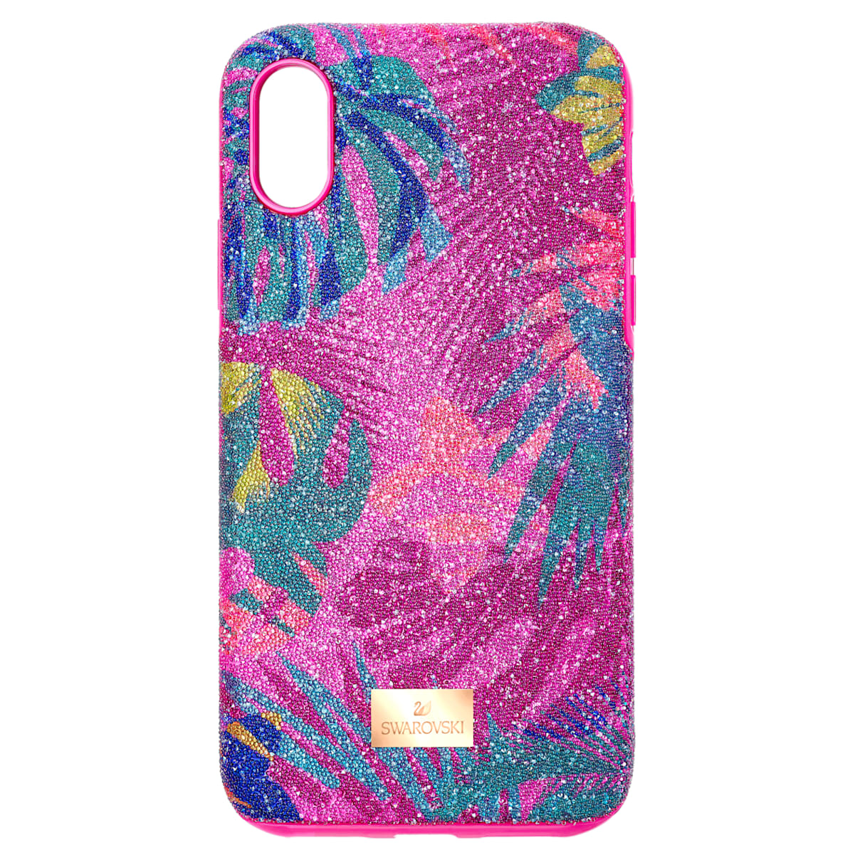 Custodia per smartphone con bordi protettivi Tropical, iPhone® XS Max, multicolore scuro