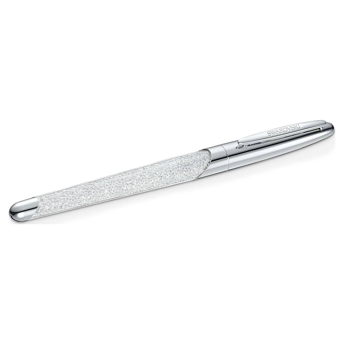 Click to view product details and reviews for Crystalline Nova Rollerball Pen White Chrome Plated.