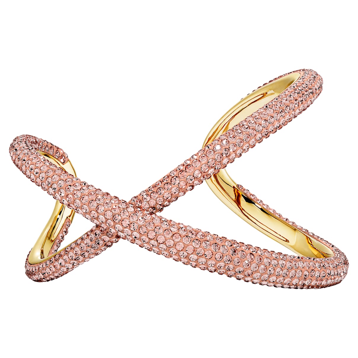 

Tigris cuff, Pink, Gold-tone plated