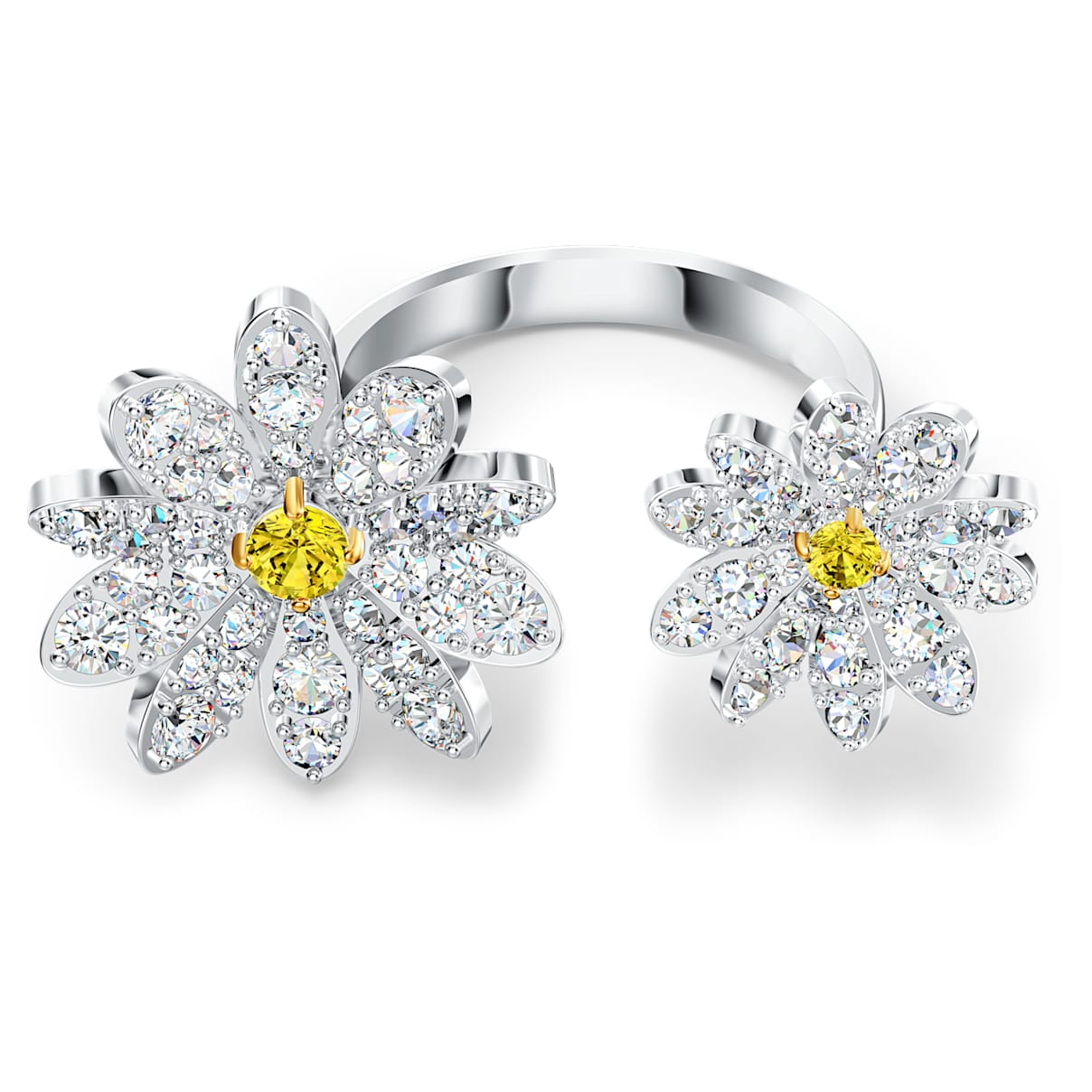 

Swarovski Eternal Flower open ring, Flower, Yellow, Mixed metal finish