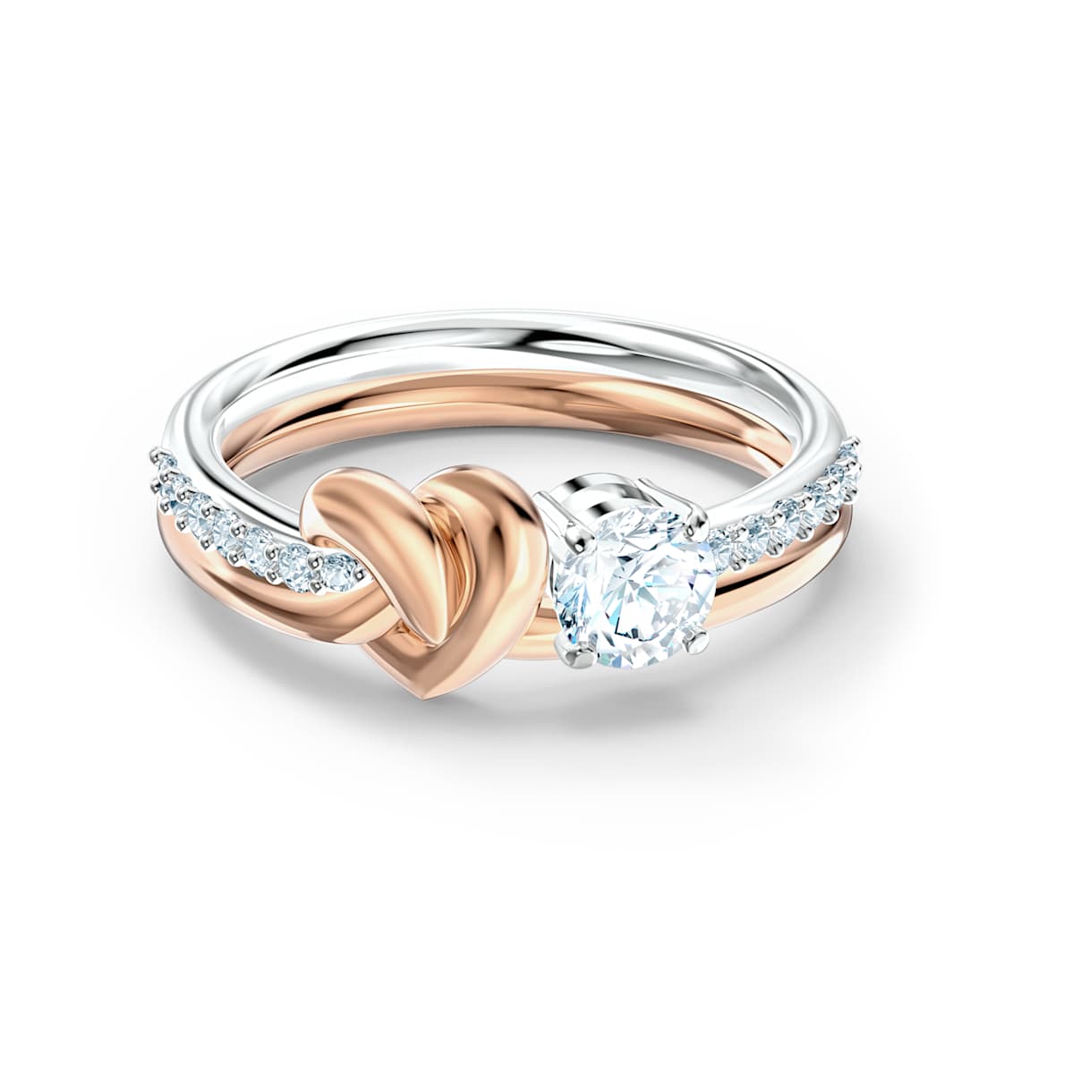 

Swarovski Lifelong Heart ring, Heart, White, Mixed metal finish