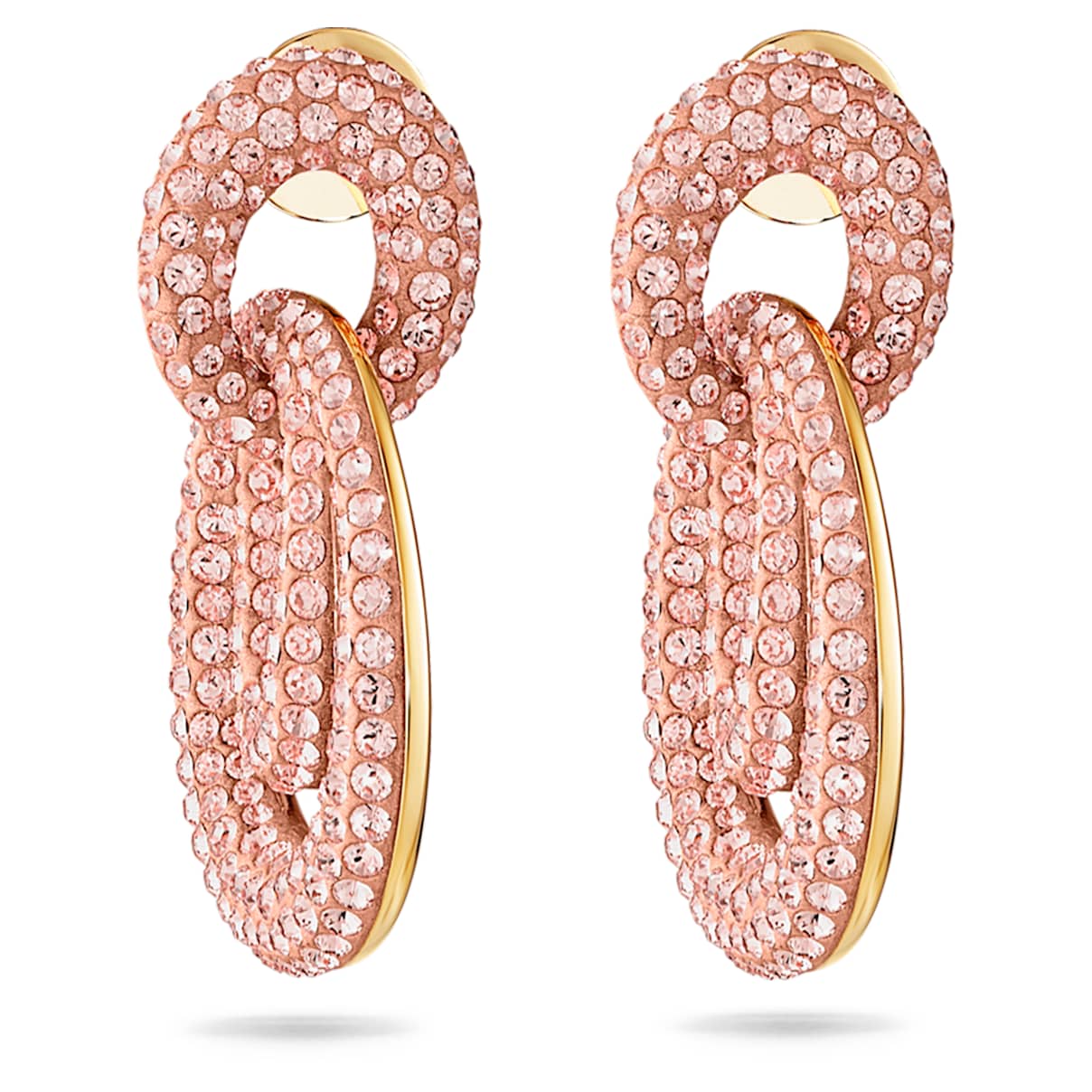 

Tigris drop earrings, Pink, Gold-tone plated