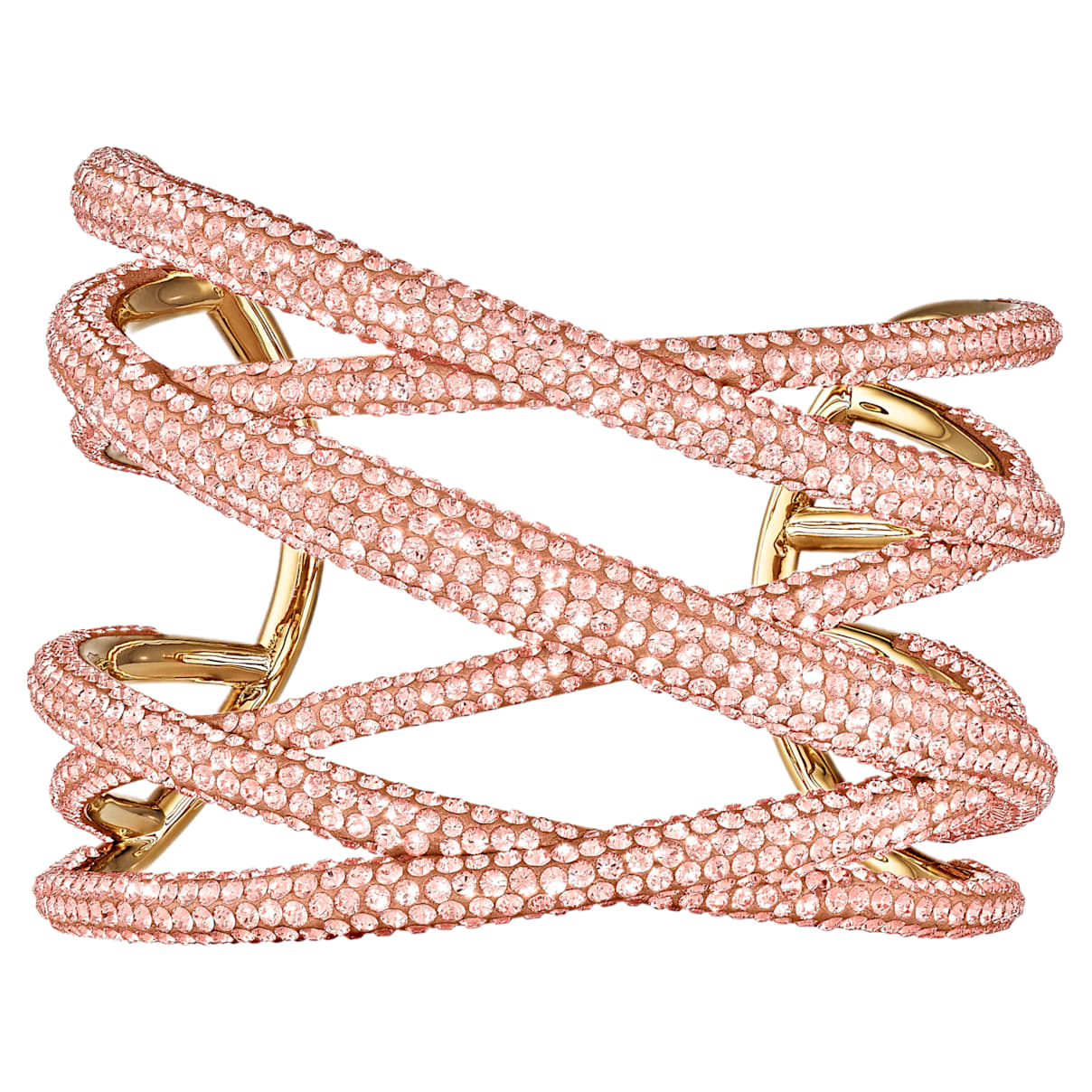 

Tigris cuff, Pink, Gold-tone plated