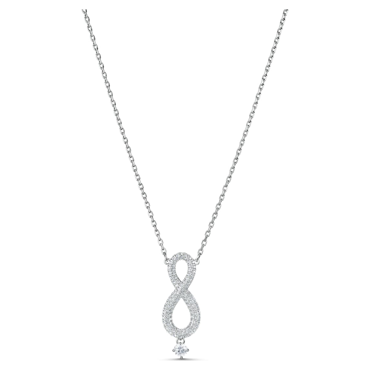 

Swarovski Infinity necklace, Infinity, White, Rhodium plated