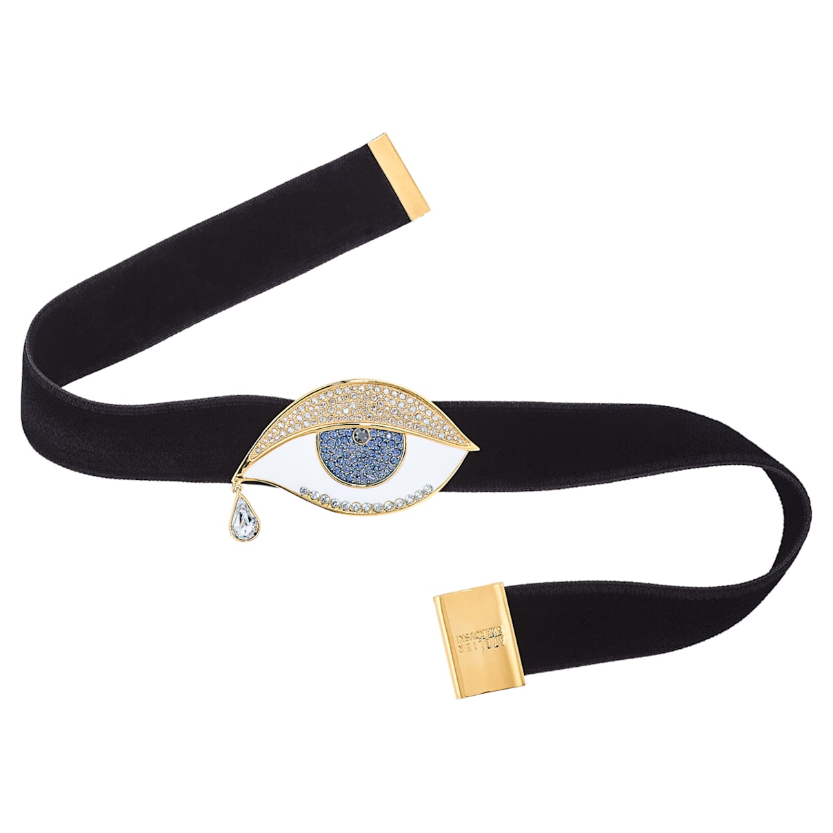 Click to view product details and reviews for Surreal Dream Choker Eye Black Gold Tone Plated.