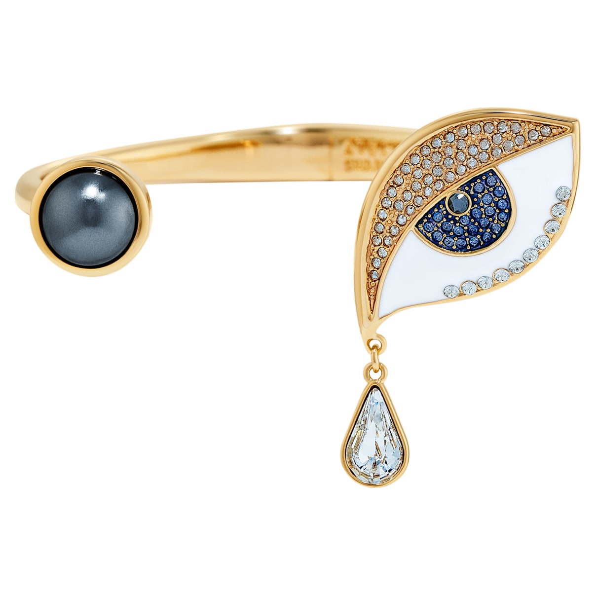 Click to view product details and reviews for Surreal Dream Cuff Eye Blue Gold Tone Plated.