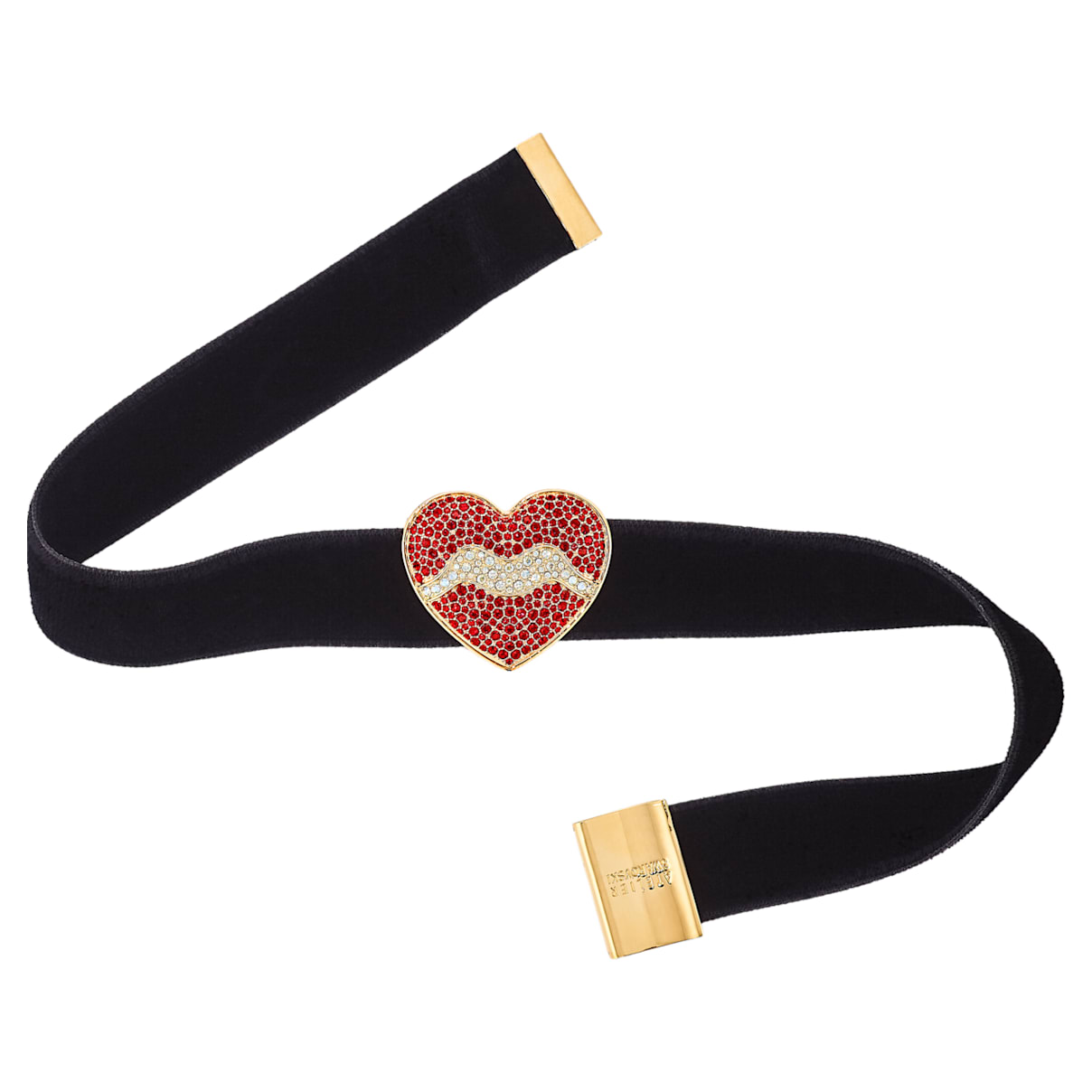 Click to view product details and reviews for Surreal Dream Choker Heart Black Gold Tone Plated.