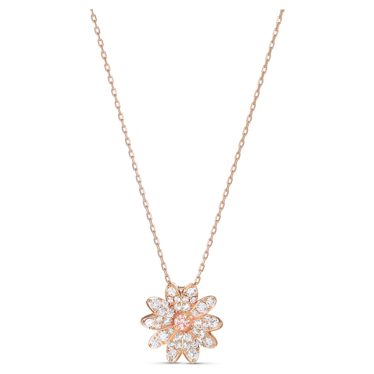Swarovski Eternal Flower pendant, Flower, Pink, Rose gold-tone plated