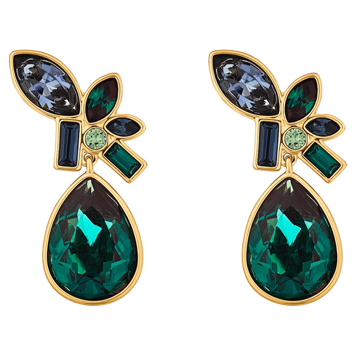 Click to view product details and reviews for Beautiful Earth Drop Pierced Earrings Multicolored Gold Tone Plated.