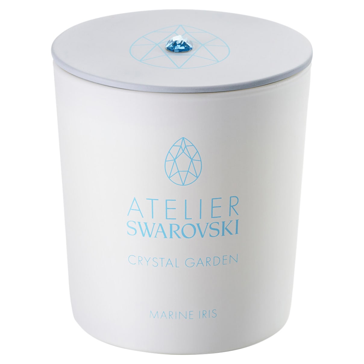 Click to view product details and reviews for Crystal Garden Candle Blue Marine Iris Blue.