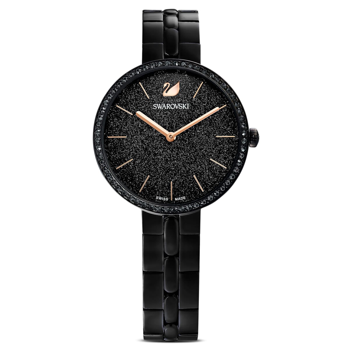 

Cosmopolitan watch, Swiss Made, Metal bracelet, Black, Black finish