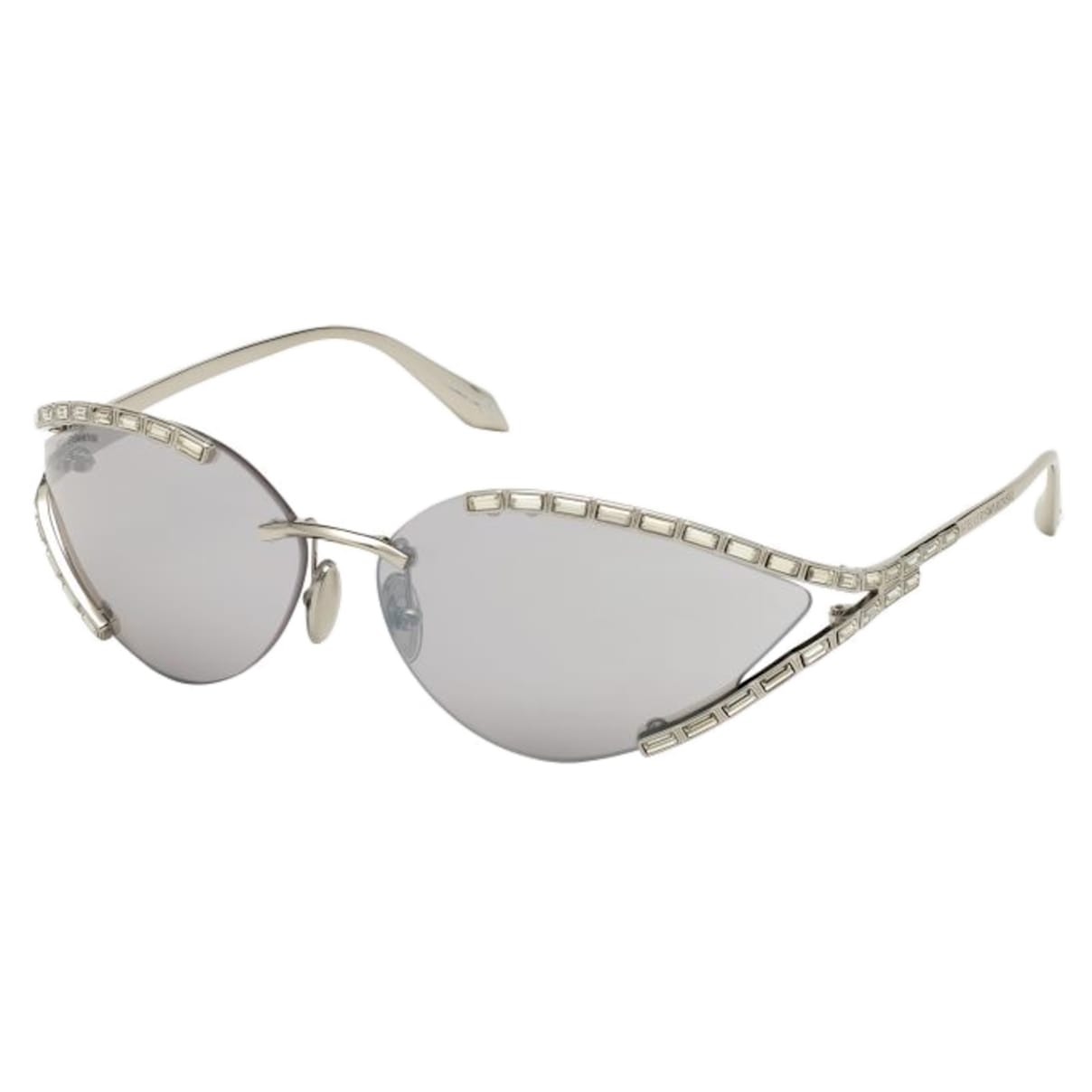 Click to view product details and reviews for Fluid Cat Eye Sunglasses Sk0273 P Silver Tone.