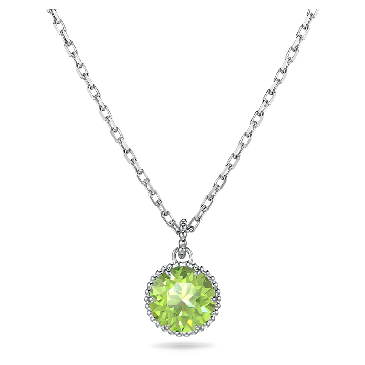 Click to view product details and reviews for Birthstone Pendant August Green Rhodium Plated.
