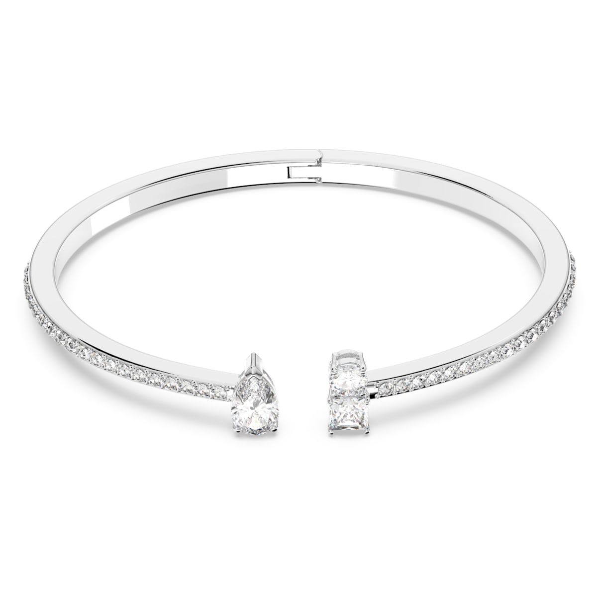 

Mesmera Attract cuff, Mixed cuts, White, Rhodium plated
