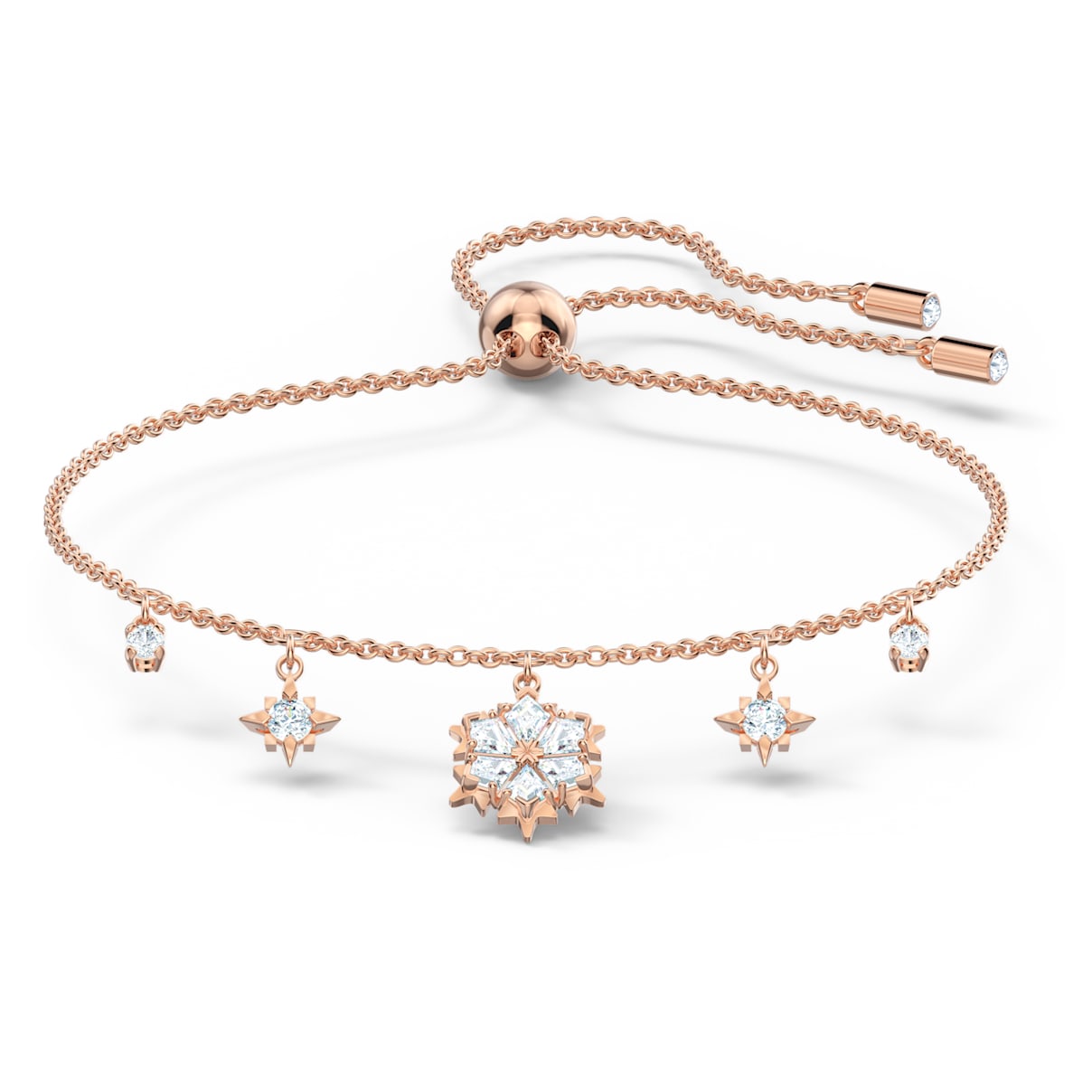 

Swarovski Magic bracelet, Snowflake, White, Rose gold-tone plated