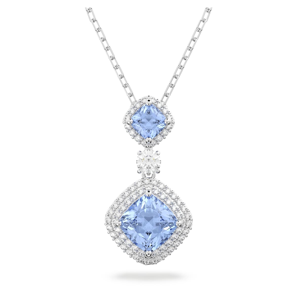 

Swarovski Angelic necklace, Blue, Rhodium plated