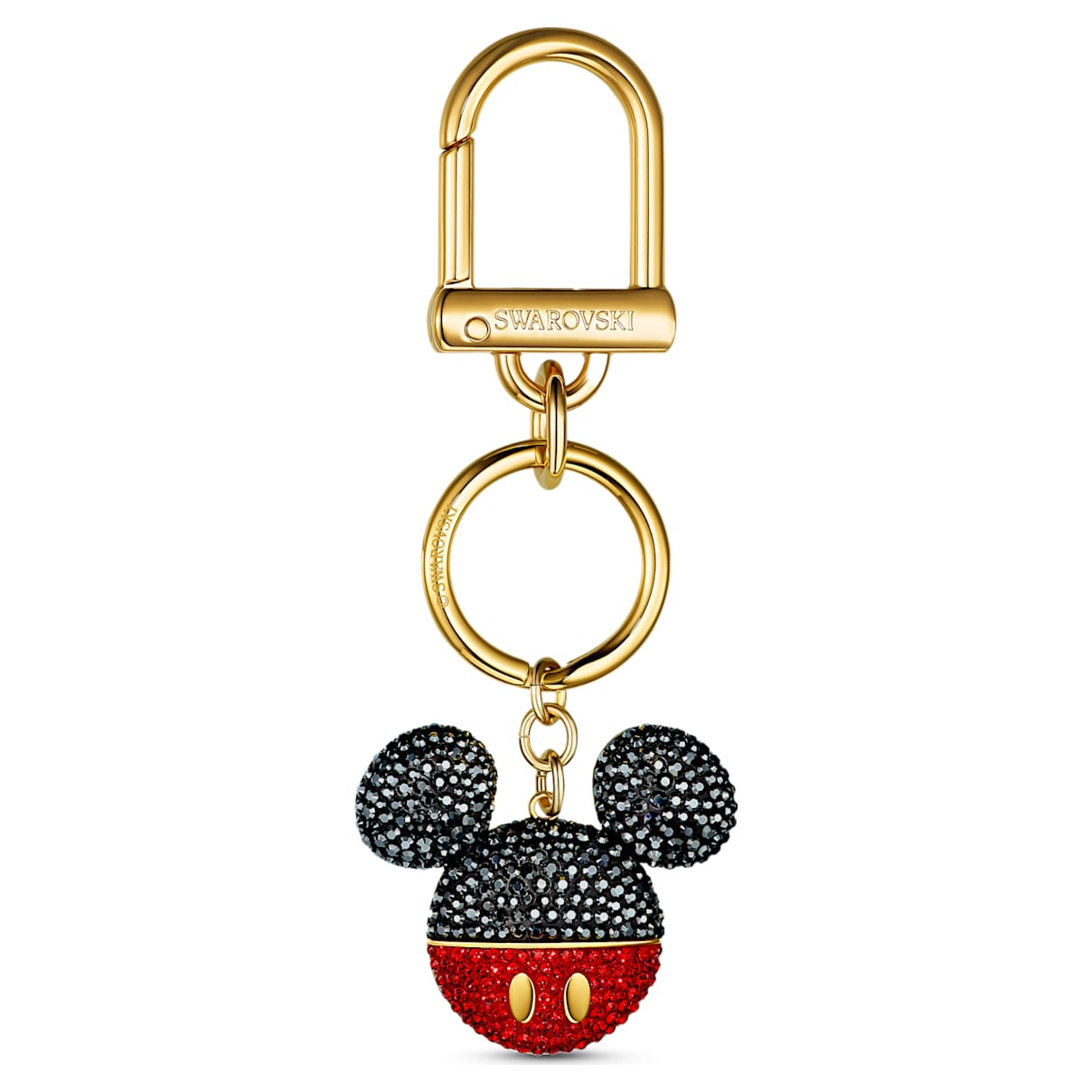 Click to view product details and reviews for Mickey Bag Charm Black Gold Tone Plated.