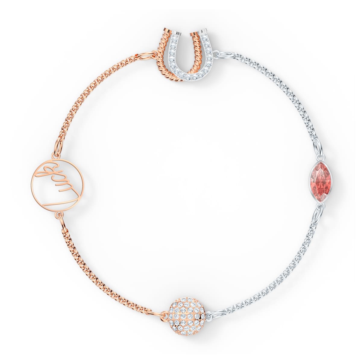 Click to view product details and reviews for Swarovski Remix Collection Luck Strand Red Mixed Metal Finish.