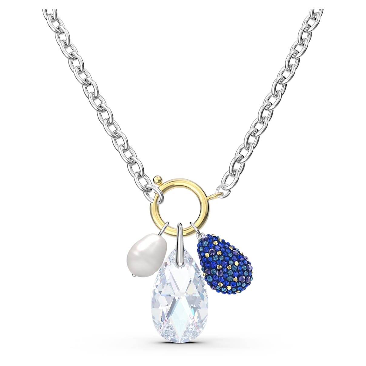 Click to view product details and reviews for The Elements Necklace Blue Mixed Metal Finish.