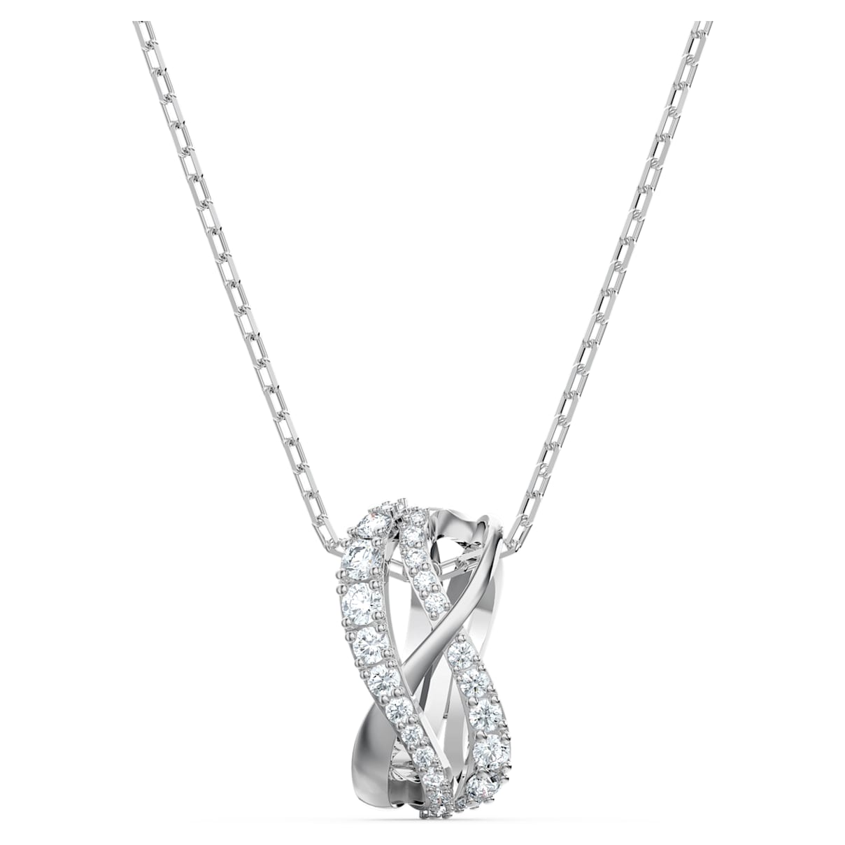Click to view product details and reviews for Twist Rows Pendant White Rhodium Plated.