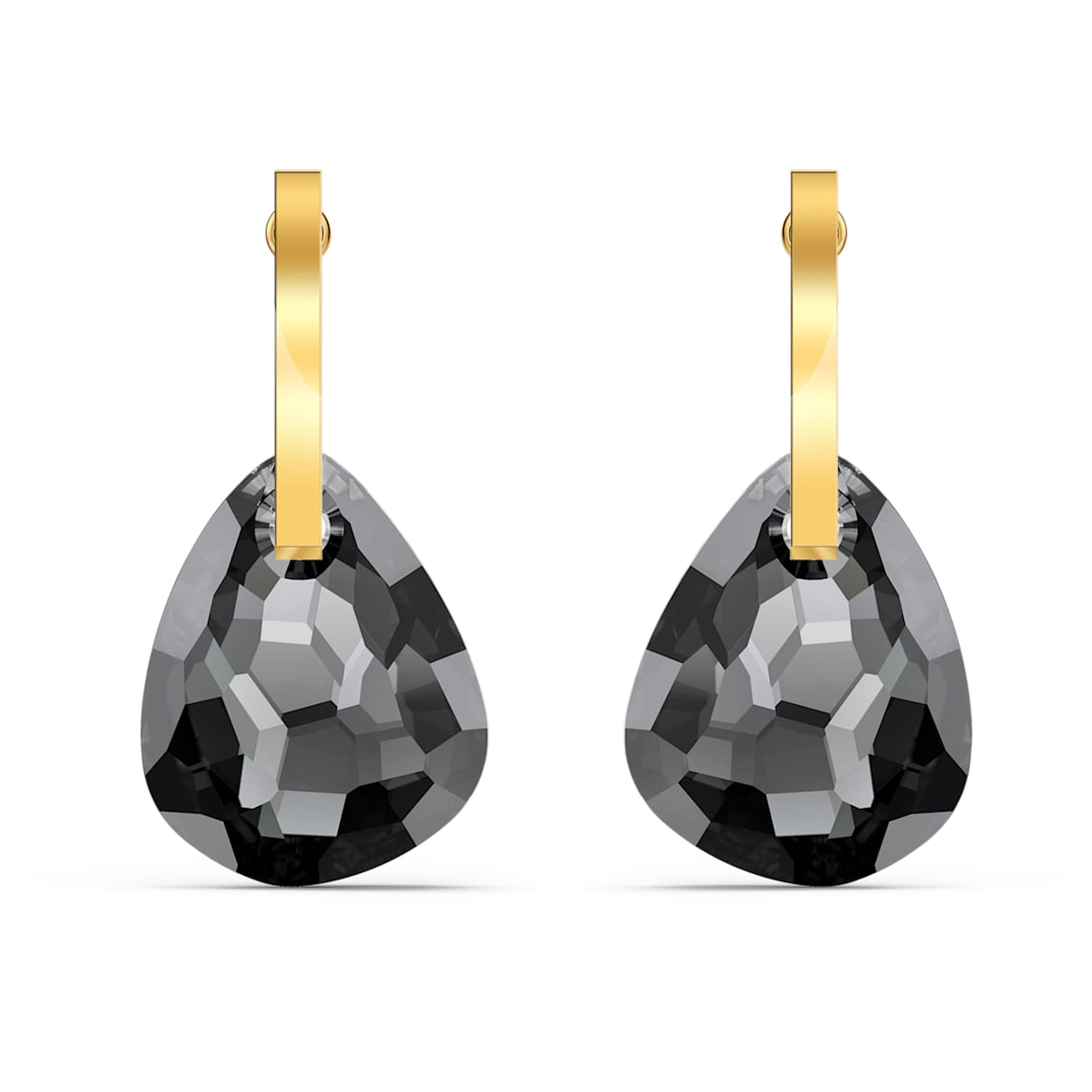Click to view product details and reviews for T Bar Pierced Earrings Grey Gold Tone Plated.