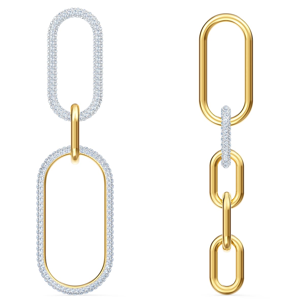 Click to view product details and reviews for Time Pierced Earrings White Mixed Metal Finish.