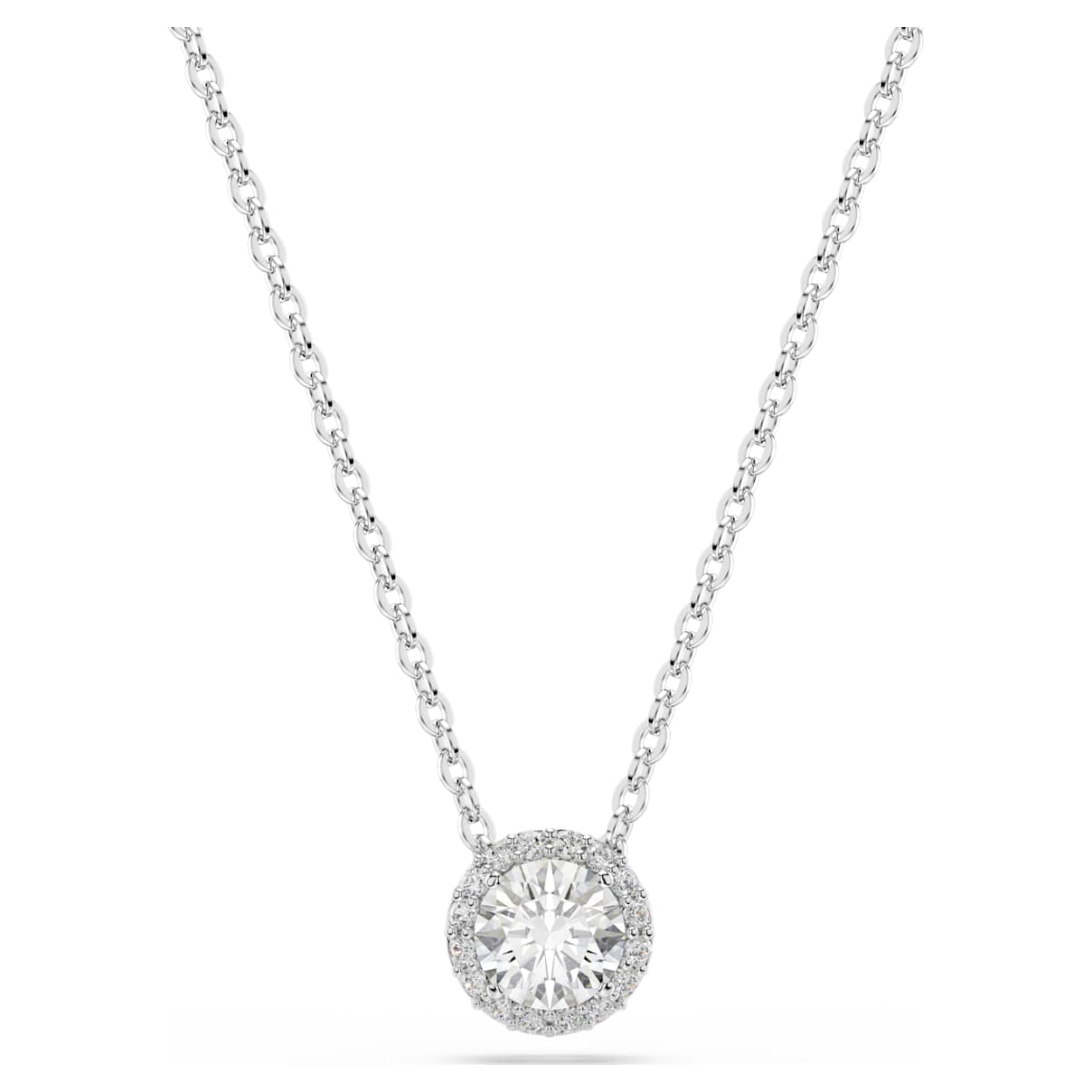 Click to view product details and reviews for Angelic Round Pendant White Rhodium Plated.