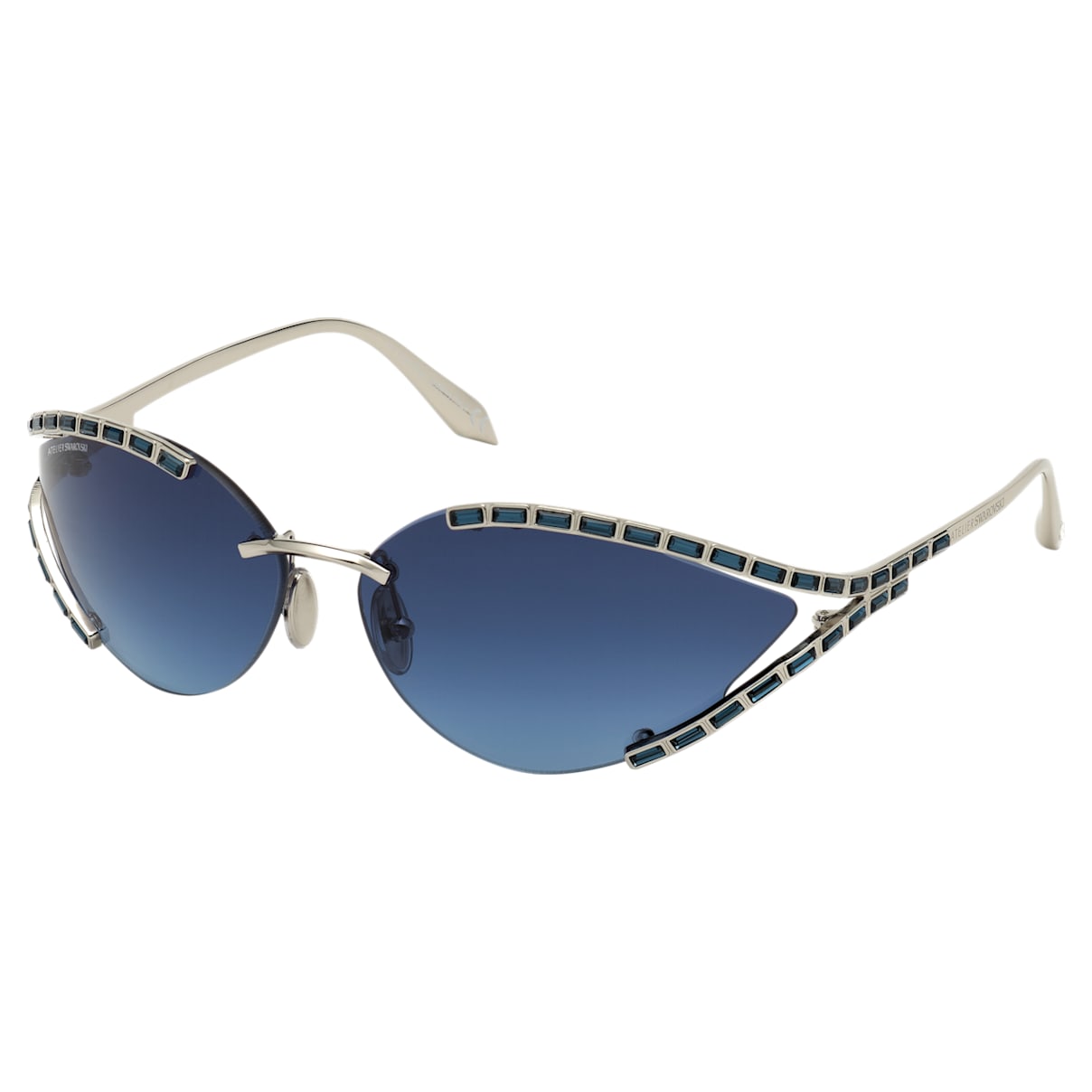 Fluid Cat-Eye Sunglasses, SK0273-P, Blue